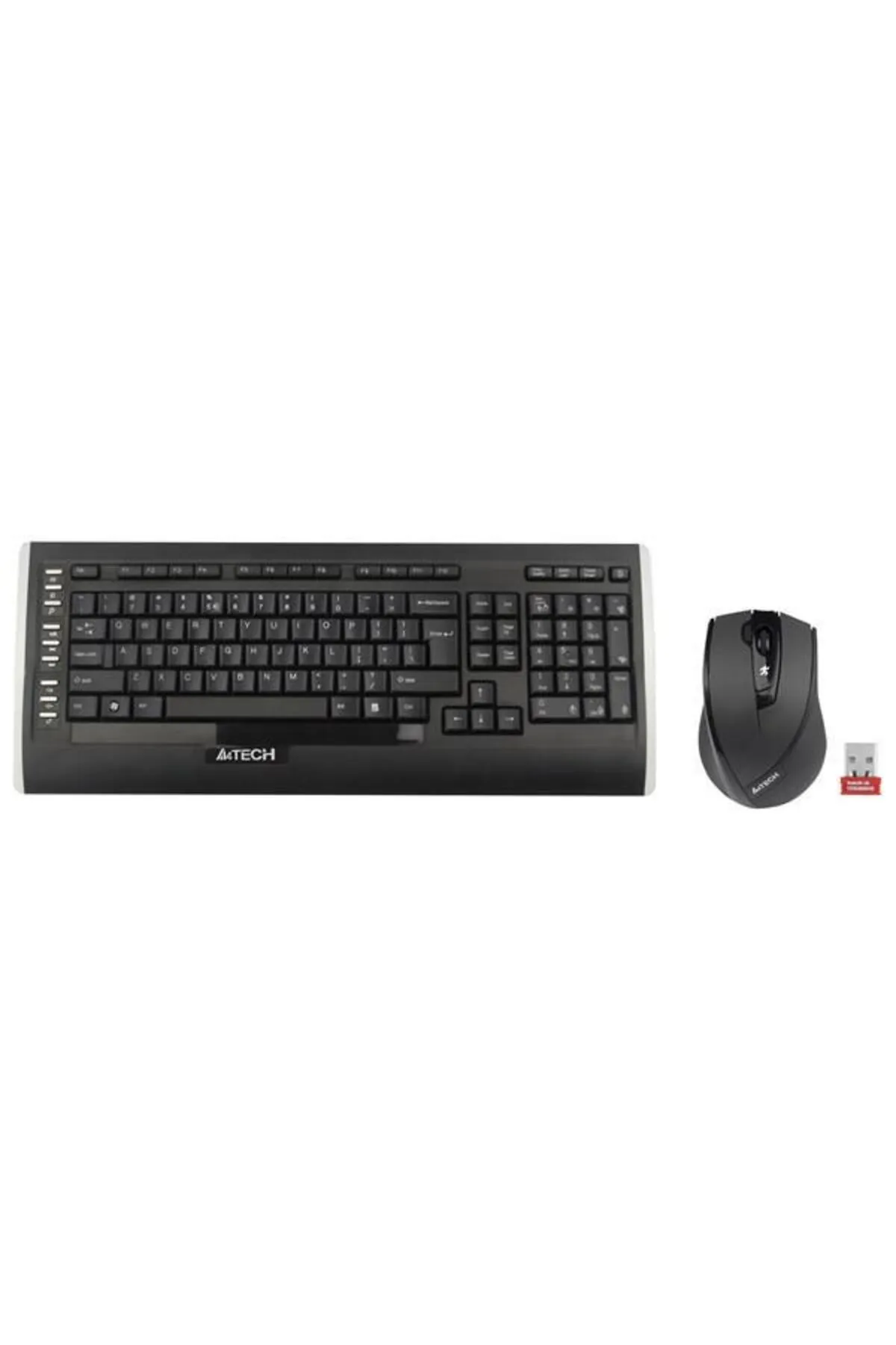 A4 Tech 9300f Kablosuz Q Trk V-track Mouse Siyah Multimedya Klavye - Mouse Set