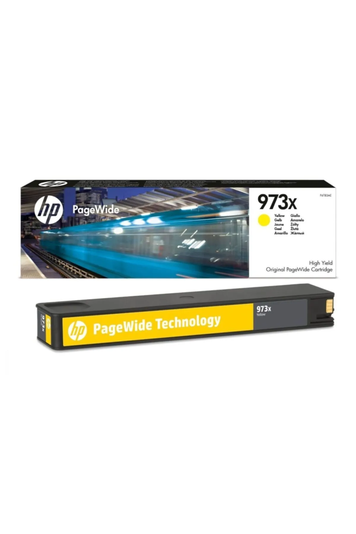 HP 973x F6t83ae / Page Wide Pro 452 / 477 / 552 / 577 Sarı Orjinal Kartuş