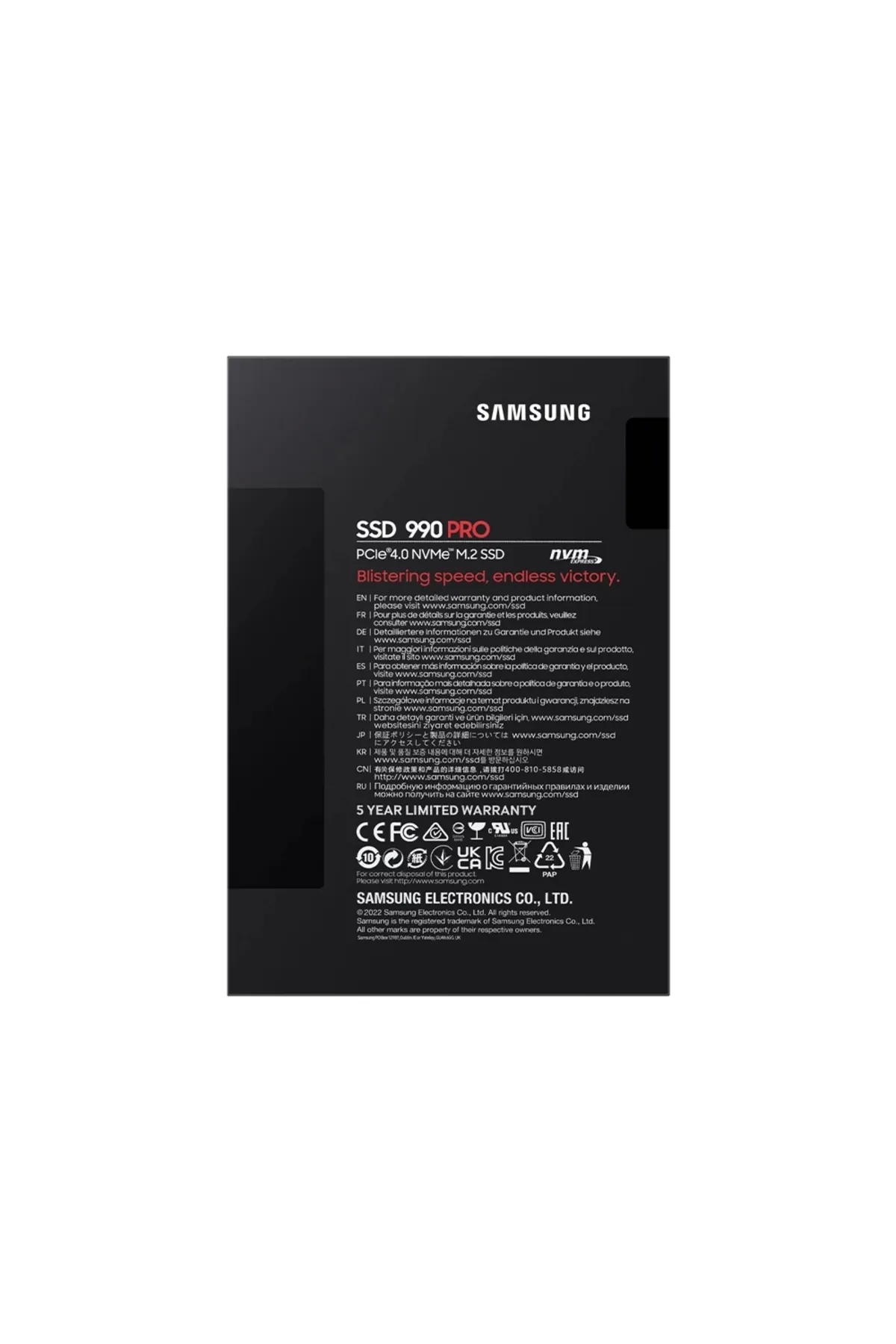 Samsung 990 Pro 1tb 7450mb-6900mb/s Pcıe Gen 4.0 X4, Nvme 2.0 Mz-v9p1t0bw (5 Yıl Garantili)