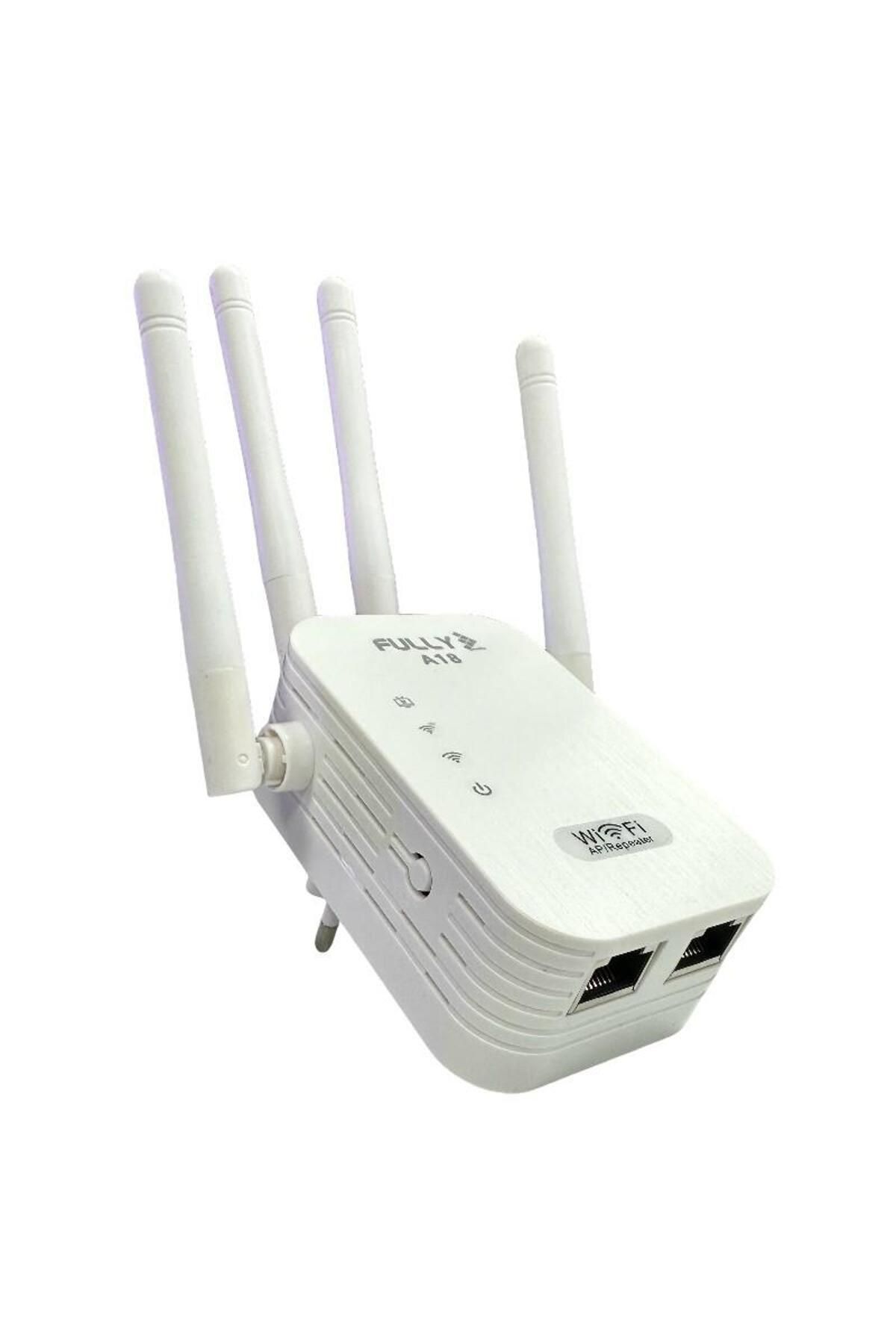 FULLY A18 Wifi Repeater Access Point 300Mbps 4Antenli WPS Özellikli