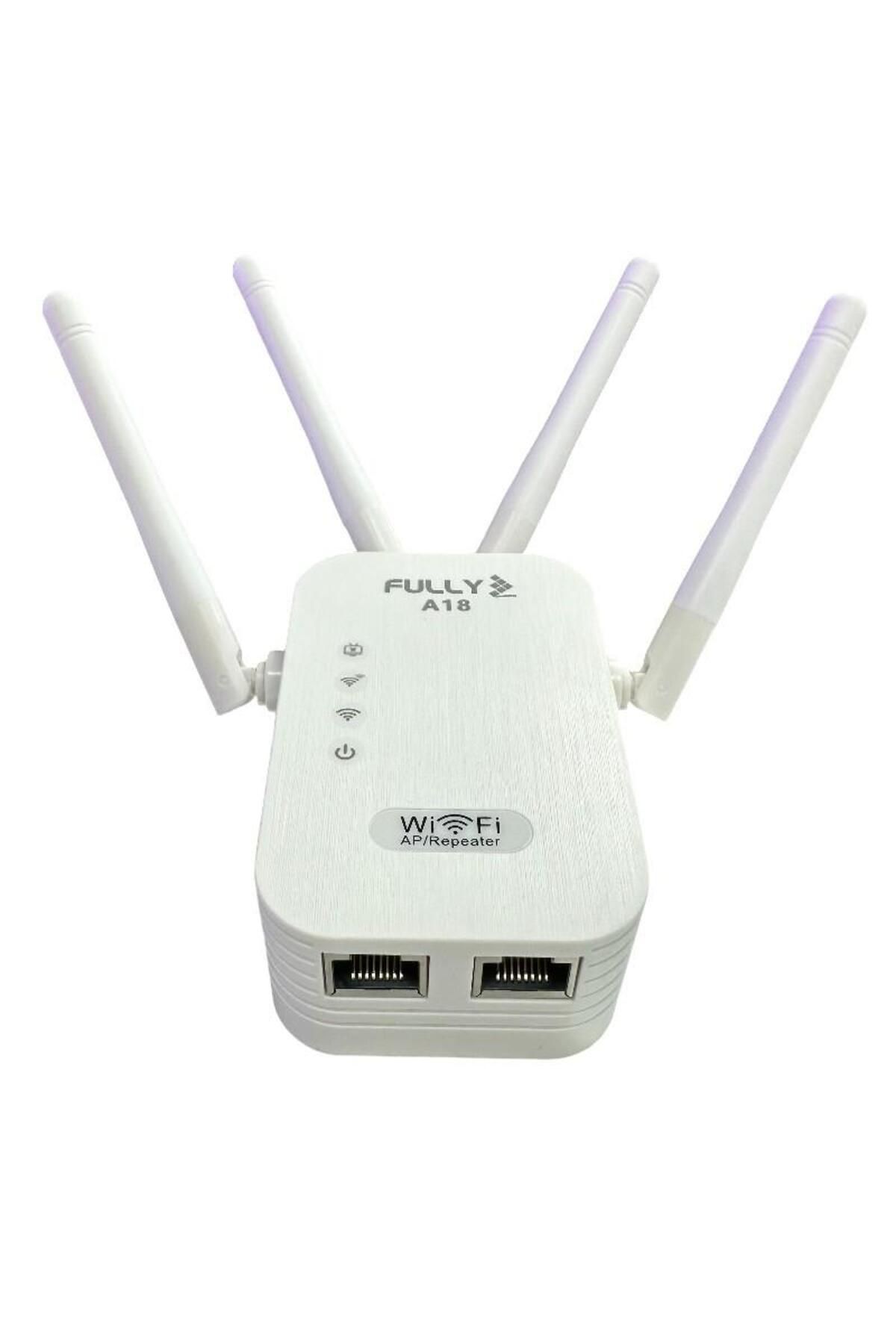 FULLY A18 Wifi Repeater Access Point 300Mbps 4Antenli WPS Özellikli