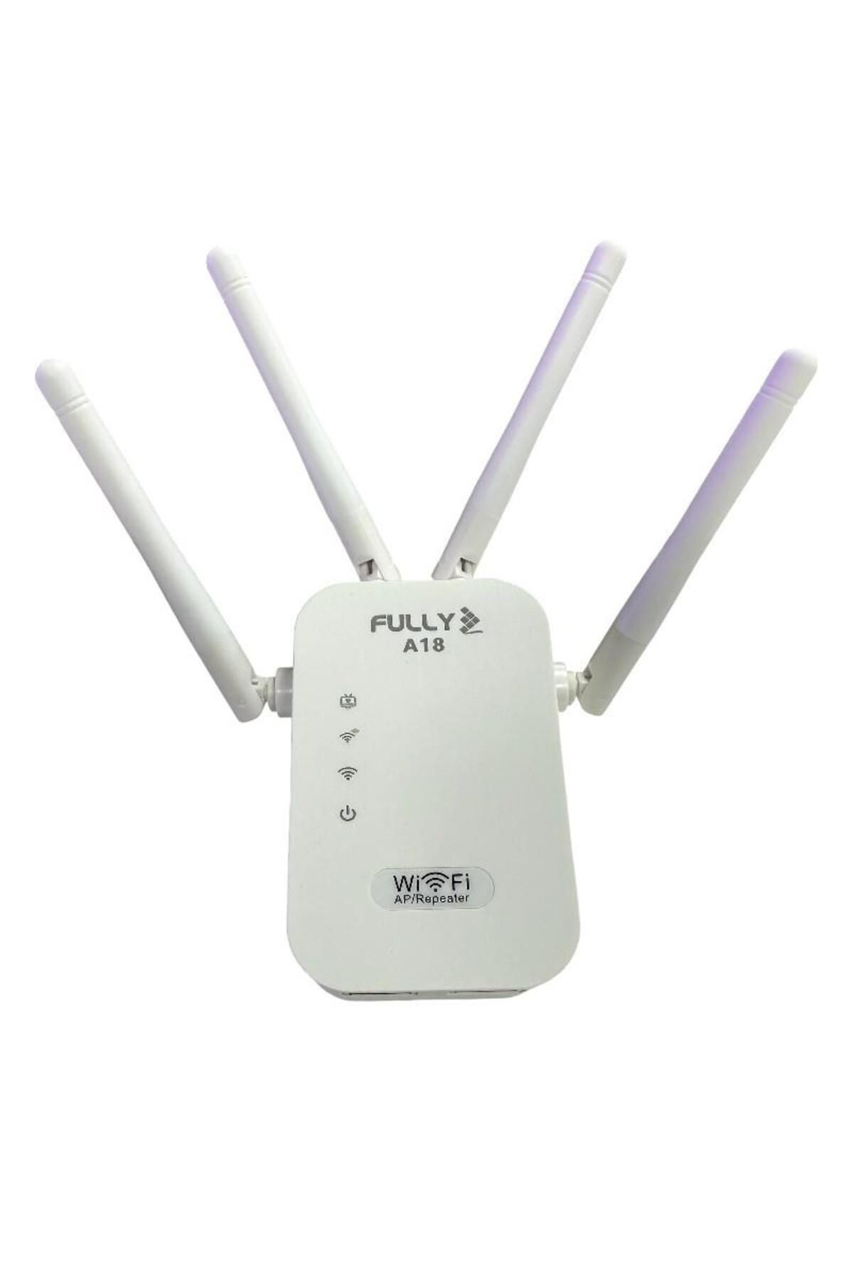 FULLY A18 Wifi Repeater Access Point 300Mbps 4Antenli WPS Özellikli