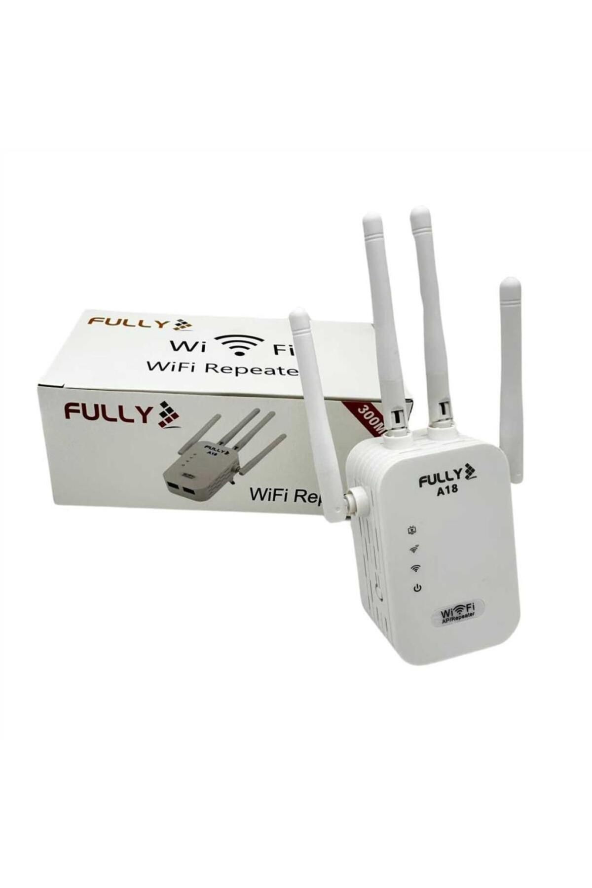 FULLY A18 Wifi Repeater Access Point 300Mbps 4Antenli WPS Özellikli