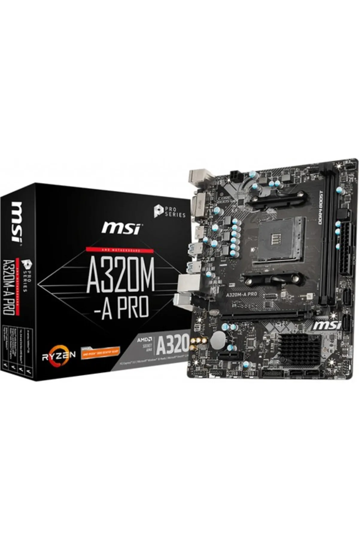 MSI A320M-A Pro AMD A320 3200MHz DDR4 mATX Anakart