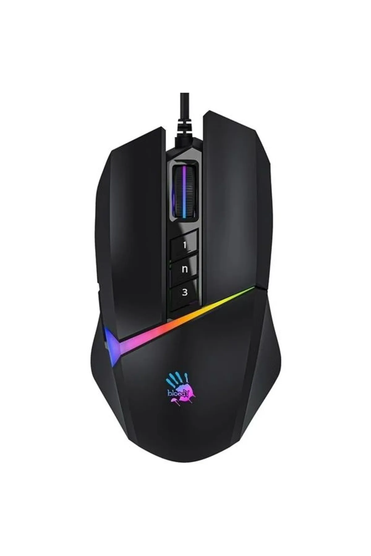 Genel Markalar A4 TECH BLOODY W60 MAX KBL.MOUSE,S.SİYAH,RGB,10KCP