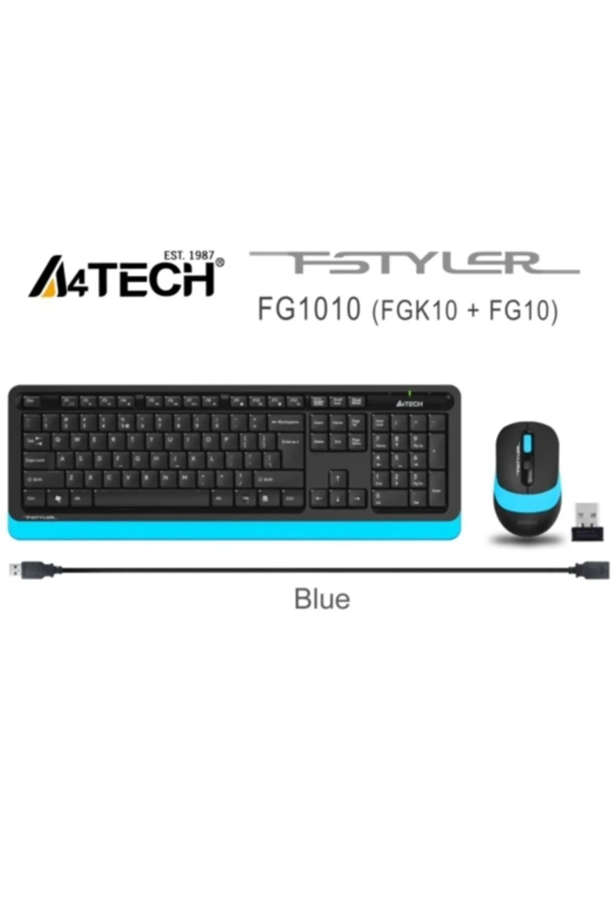 Logitech A4 Tech Fg1010 Q Kablosuz Mm Klavye