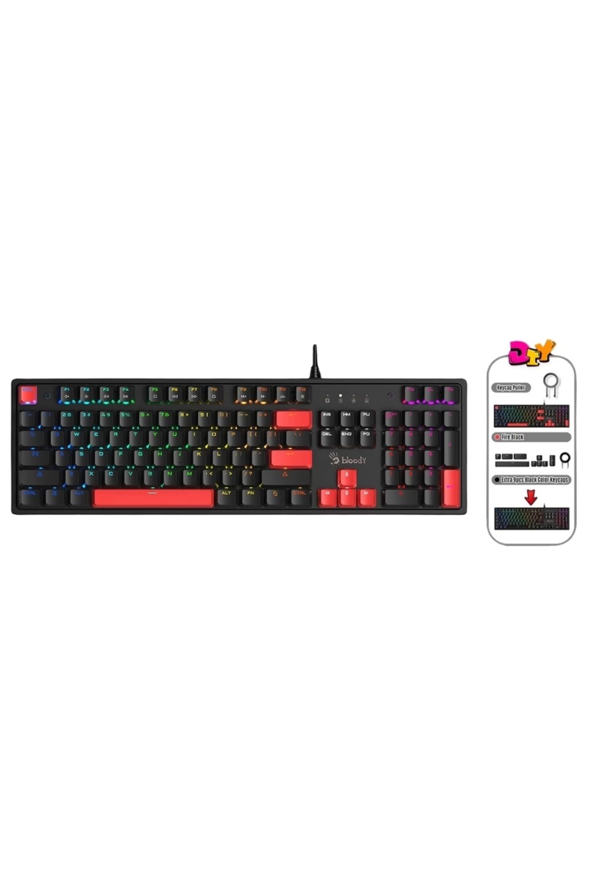 Bloody A4Tech Bloody S510R Bloody Mekanik Switch RGB Gaming Klavye