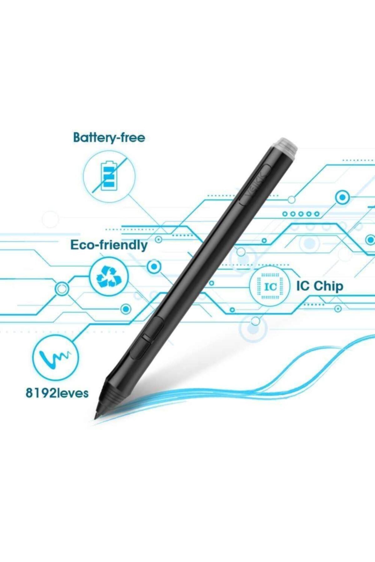 veikk A50, A15 Ve A15 Pro Grafik Tabletler Için Pilsiz Pasif Kalem ( P02)