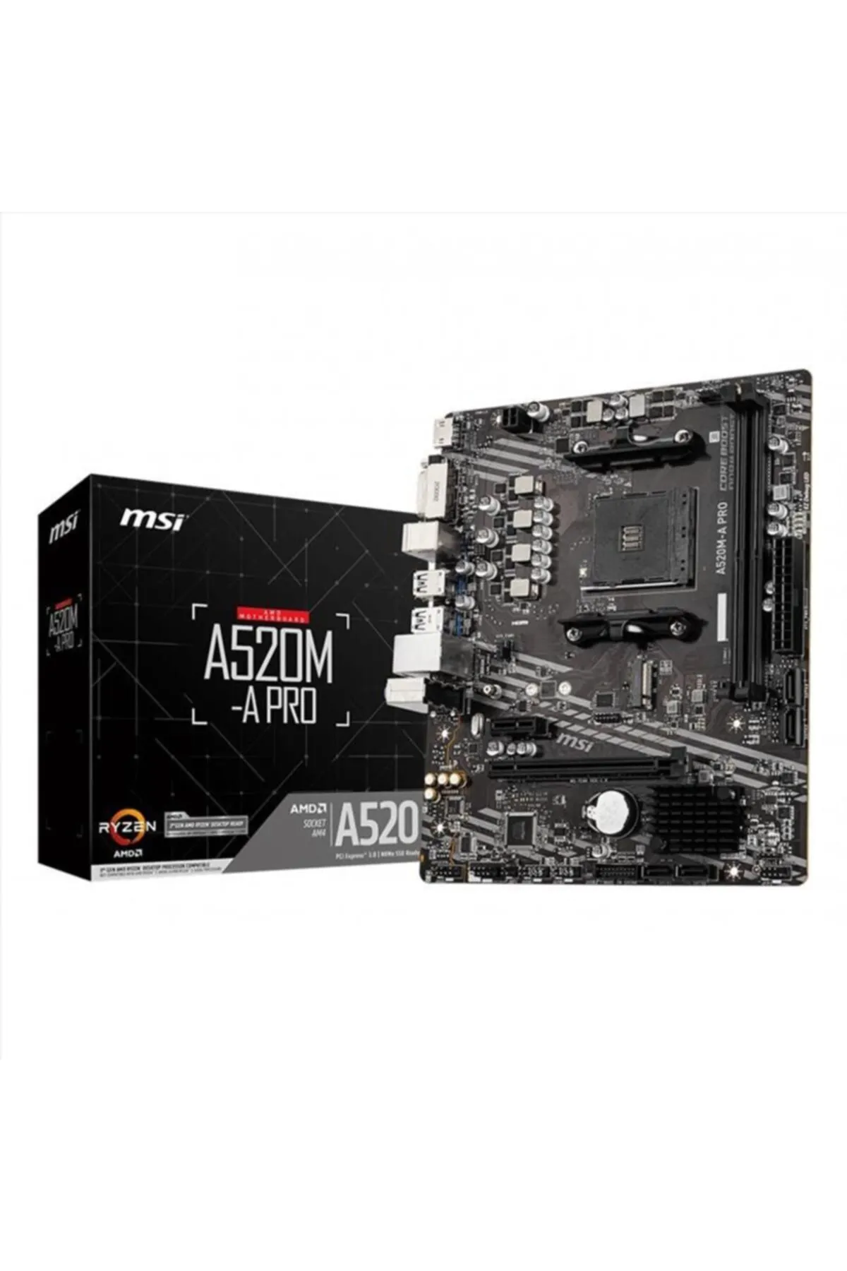 MSI A520m-a Pro A520 Ddr4 (vga Yok) Glan Matx Dvı Hdmı M.2 Usb3.2 Am4 Amd Anakart