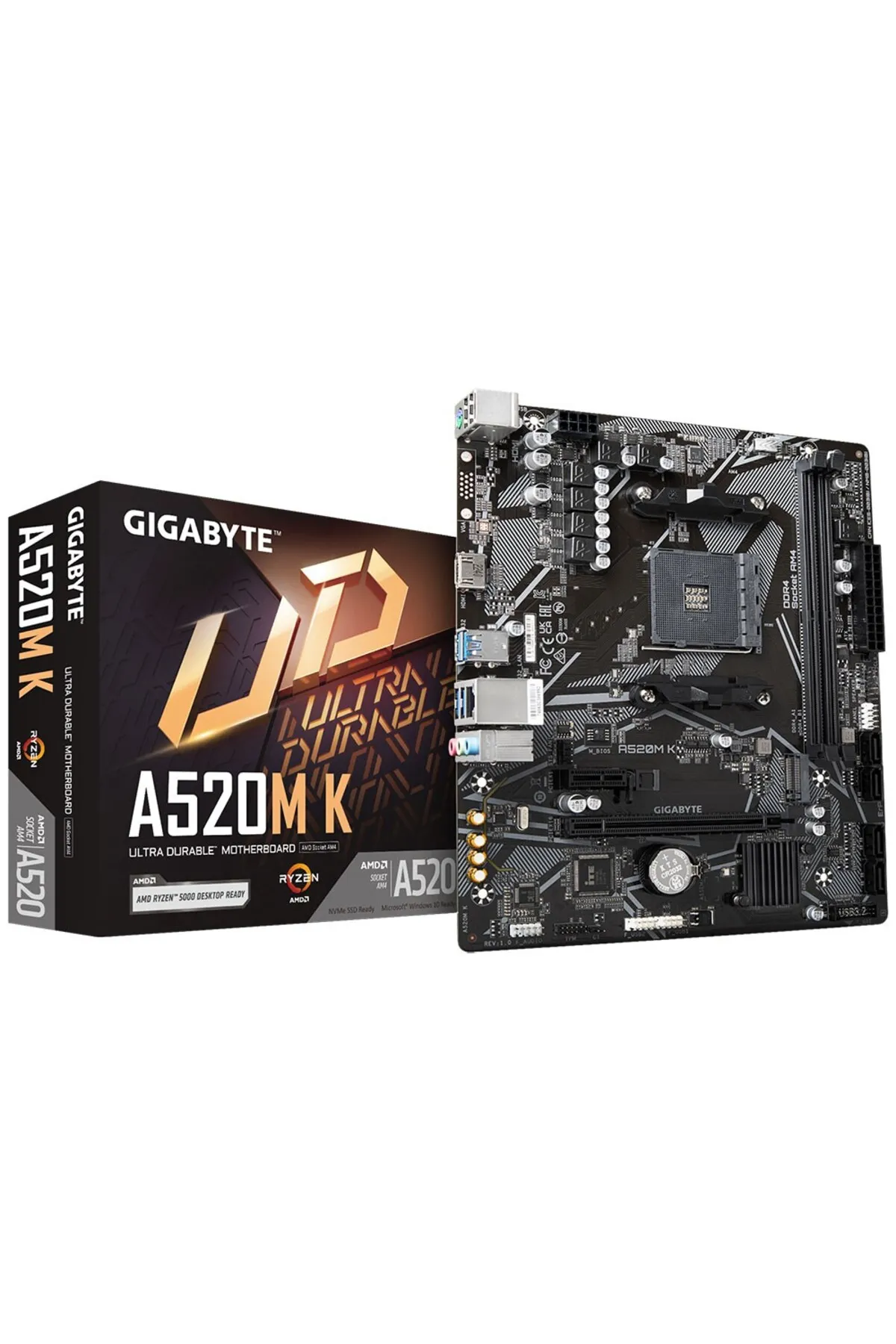 Gigabyte A520m K Amd A520 Soket Am4 Ddr4 5100mhz (O.C.) M.2 Matx Anakart