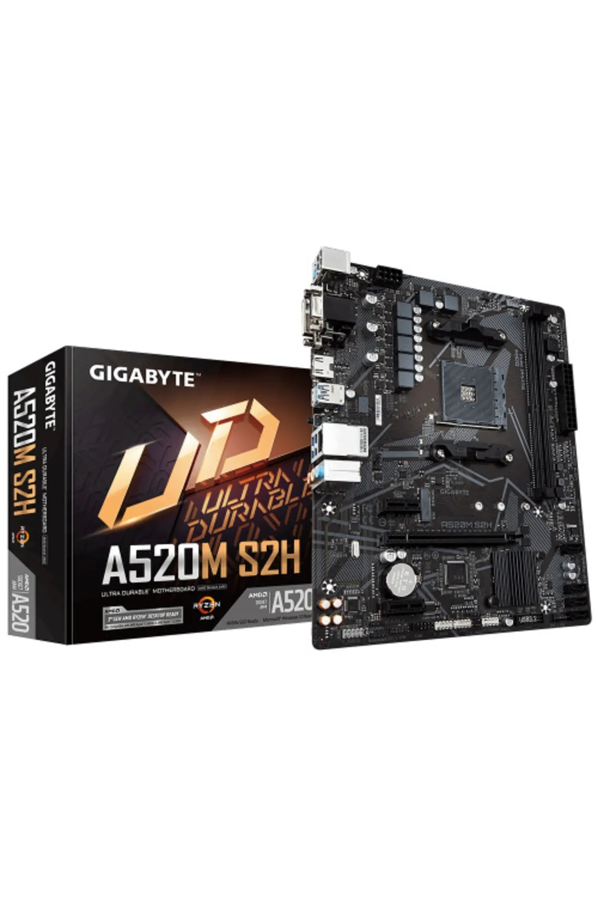 Gigabyte A520m-s2h Ddr4 M2 Pcıe Nvme Hdmı Dvı Pcıe 16x V4.0 Am4 Matx