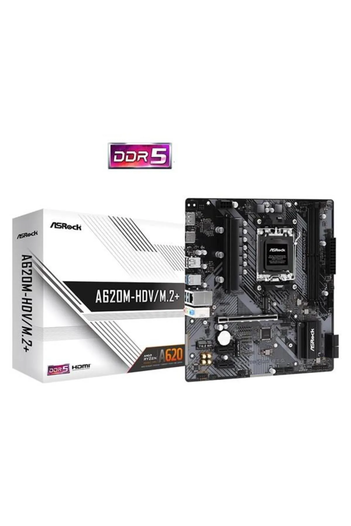 ASRock A620m-hdv/m.2 Ddr5 Hdmı-dp Type-c Pcıe 4.0 Am5 Matx