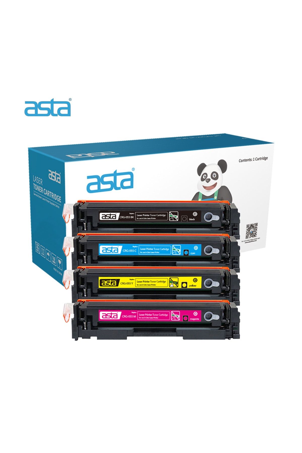 ASTA TONER Acn-crg-055k Renkli Lazer Toner / Siyah