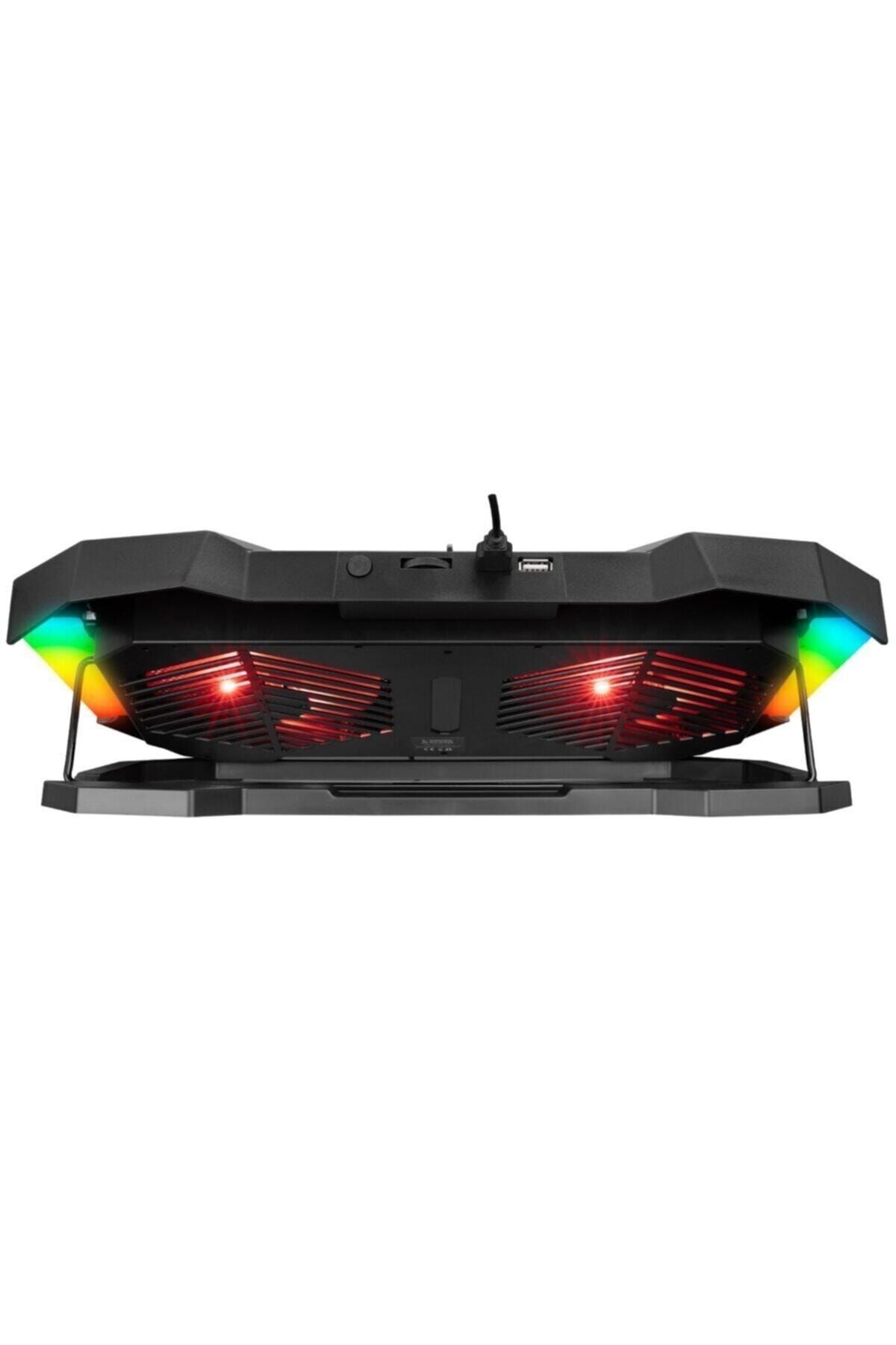 Rampage Ad-rc11 Spider Çift Fanlı 15 17" Rgb Yükselik Ayarlı Laptop Soğutucu Stand