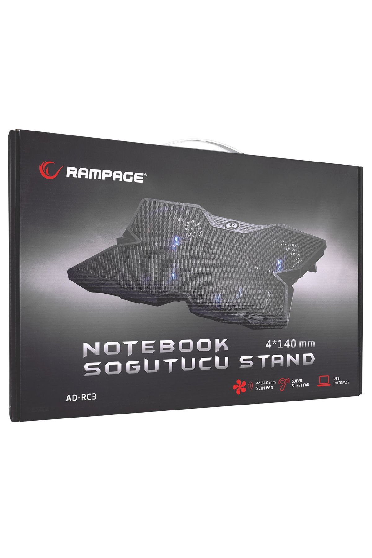 Rampage Ad-rc3 Dragon 140mm 4 Fanlı Notebook Soğutucu