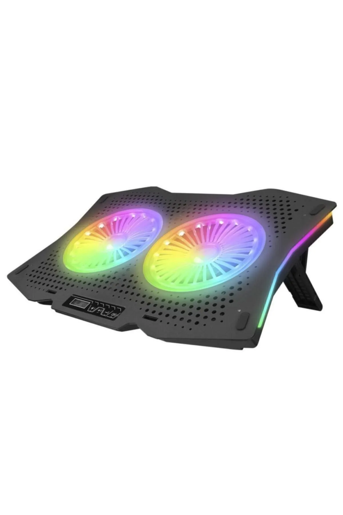 Rampage Ad-rc9 Tornado Rgb Işıklı 2x115mm Fanlı 10-18 Notebook Soğutucu Laptop Soğutucu Lcd Panel