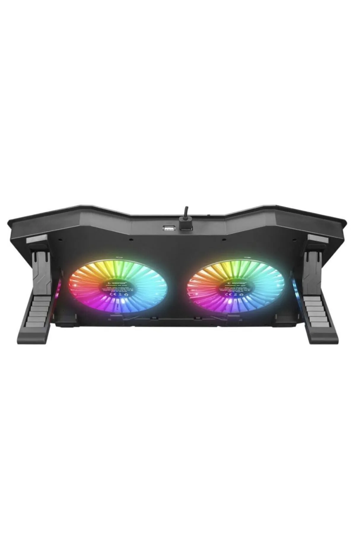 Rampage Ad-rc9 Tornado Rgb Işıklı 2x115mm Fanlı 10-18 Notebook Soğutucu Laptop Soğutucu Lcd Panel