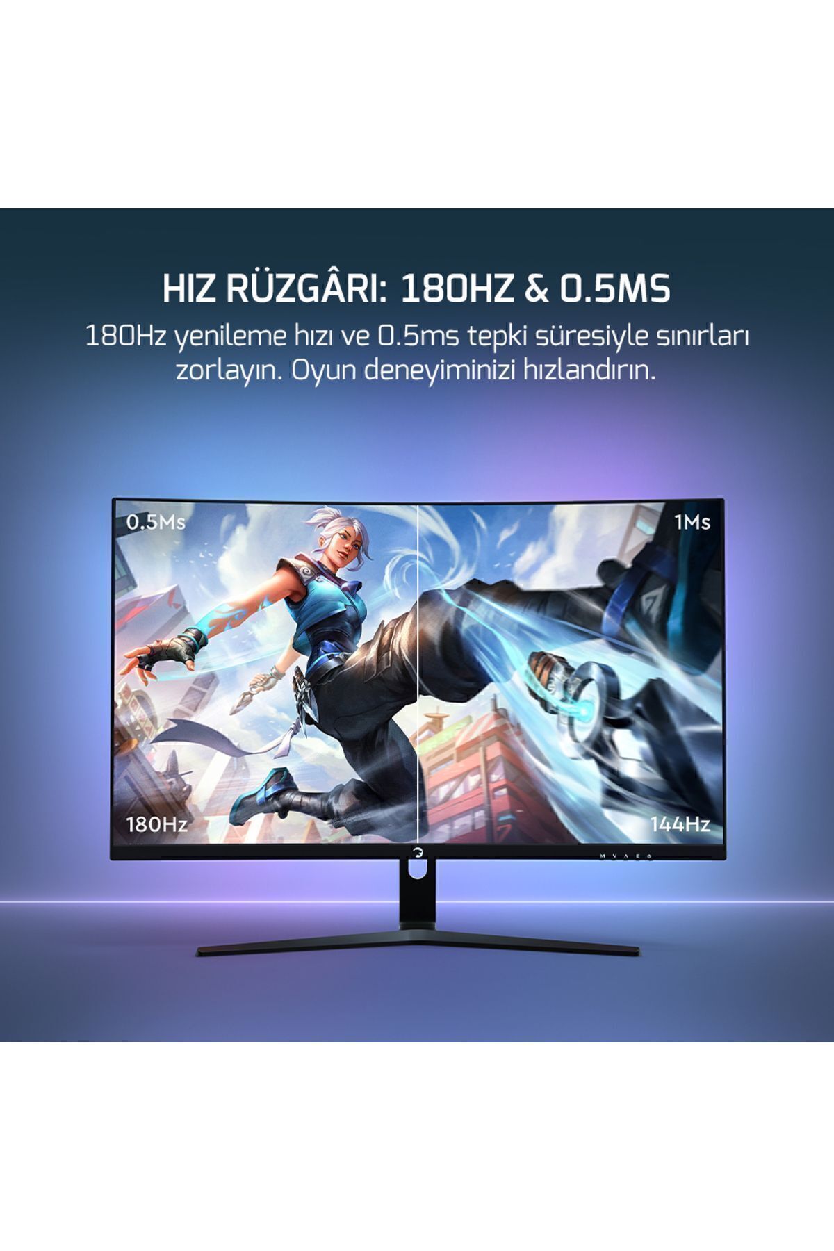 teknotrust A'dan G'ye Vivid T50 27 Curved Rgb 180hz 0.5ms 1500r 2x Speaker Va Gaming Monitör (SIFIR ÖLÜ PİKSEL