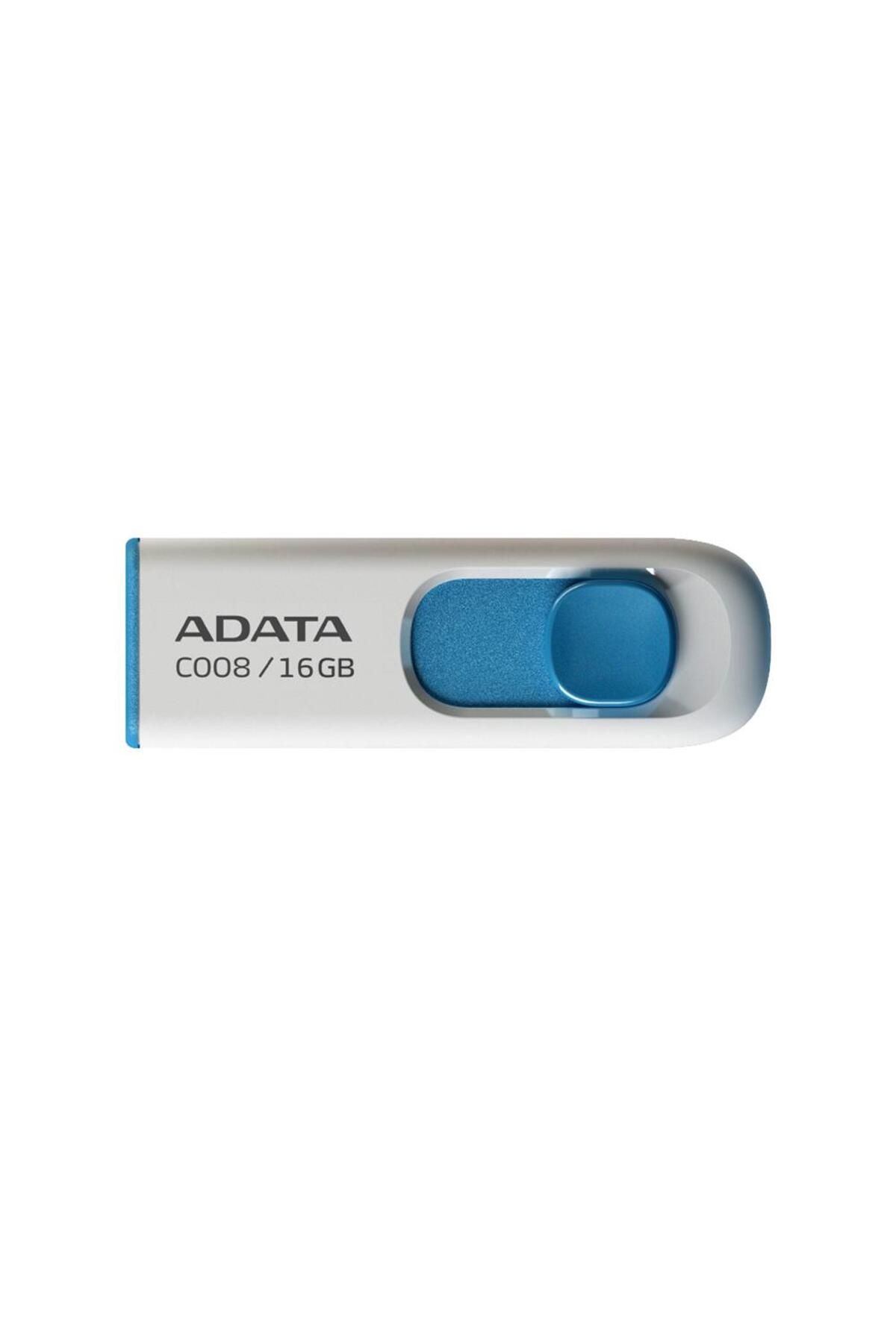 Yerli Adata 16 GB USB2.0 Classic Beyaz - Mavi Flash Bellek