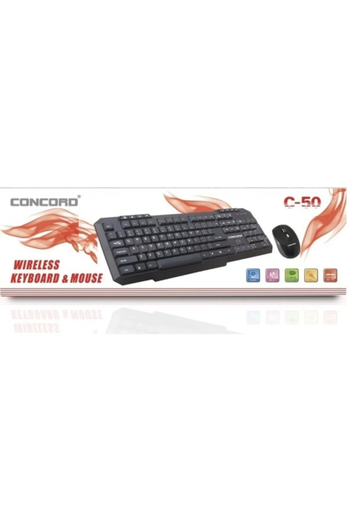 Genel Markalar Adipa Tk2 Wireless Kablosuz Klavye Mouse Set Concord C-50