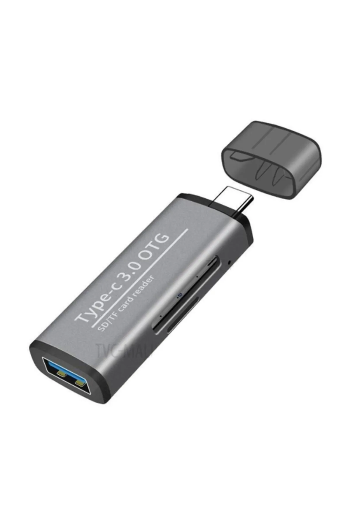 Coverzone Ads-103 Usb 3.0 Type-c Tf Sd Kart Okuyucusu Ent