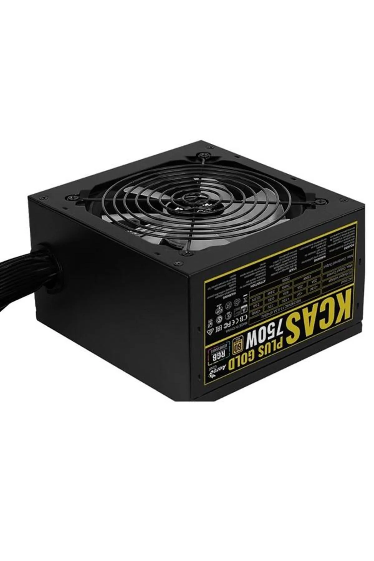 Aerocool / AEROCOOL 750W 80+ GOLD KCAS PLUS AE-KCASP750RGB 12cm RGB Fanlı Power Supply