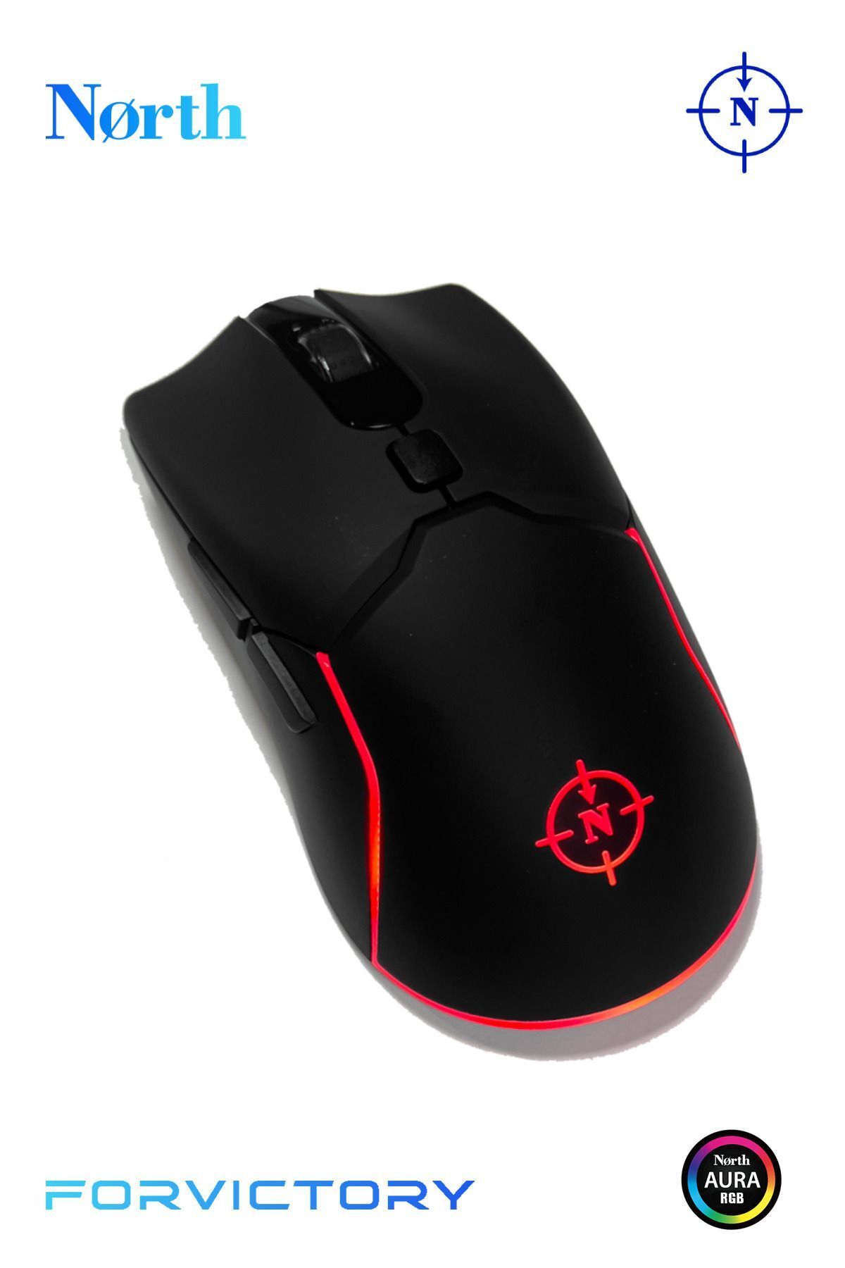 North Air Rgb Kablolu 7.200 Dpı Profesyonel Makrolu Fps Gaming Oyuncu Mouse