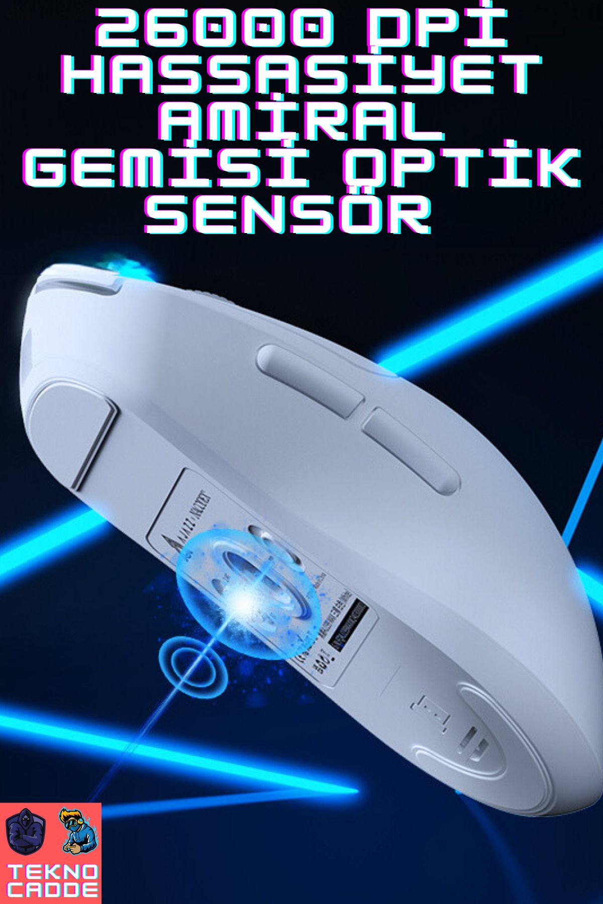 beboncool AJ199 MAX 26000dPi Pixart 3395 Optik Sensörlü 3 MODLU GAMİNG Oyuncu Mouse