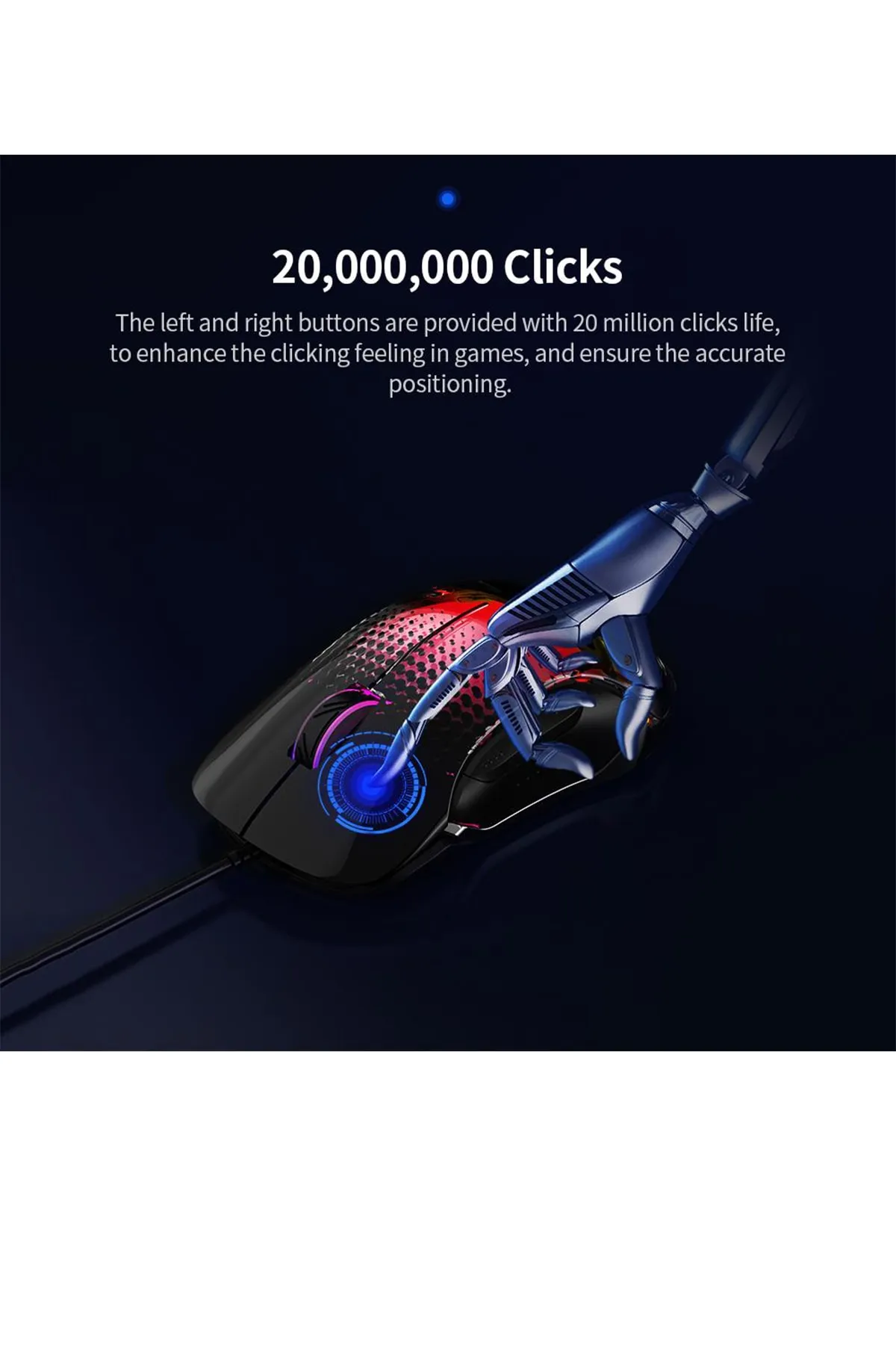 Ajazz Aj358 Kablolu Gaming Mouse 10000 Dpı 3325 Çip 8 Tuşları 7 Seviye