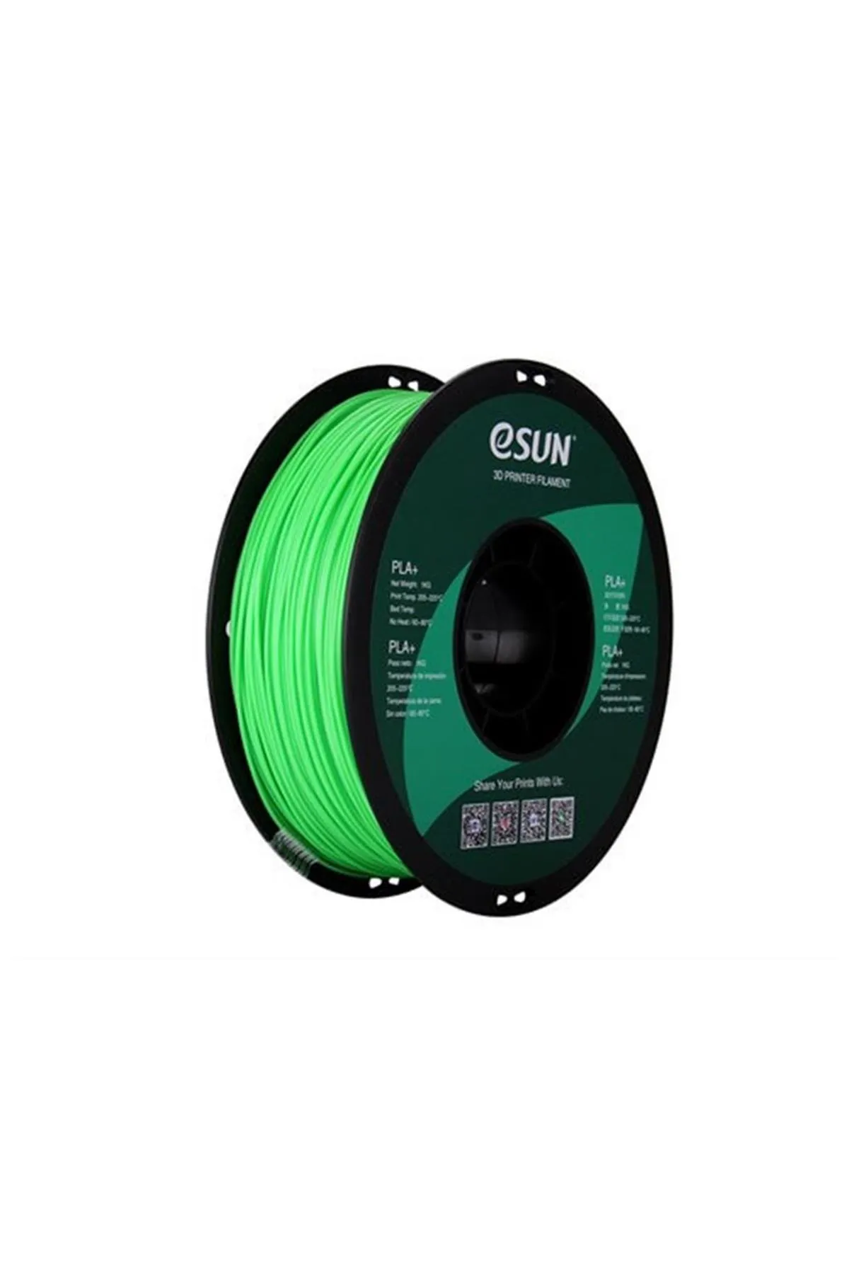 eSun Açık Yeşil Pla+ Filament 1.75 mm 1 kg Plus