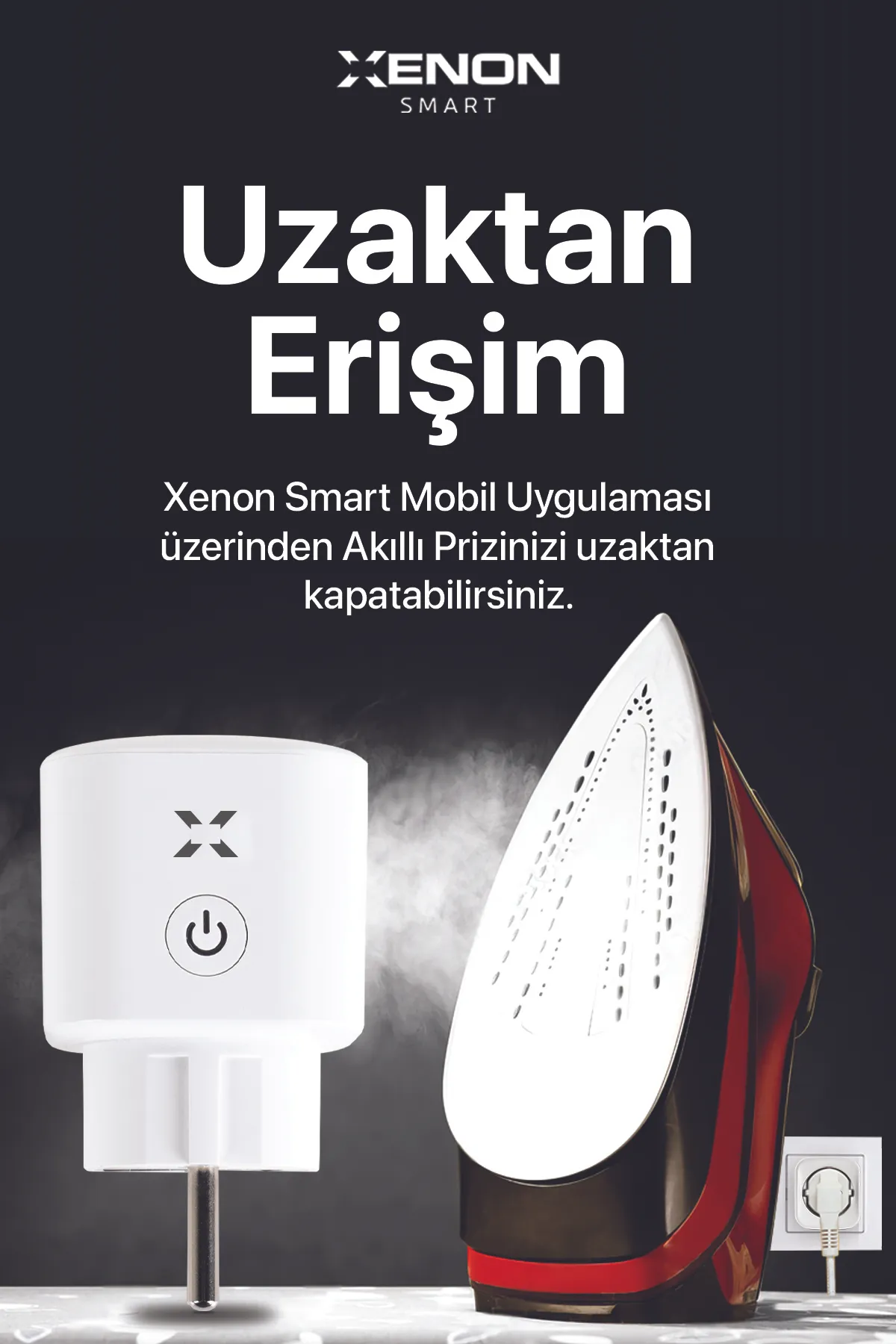 Xenon Smart Akıllı Akım Korumalı Priz, Wi-fi, Enerji Takibi, Uzaktan Kontrol, Mobil Uygulama, Zamanlayıcı