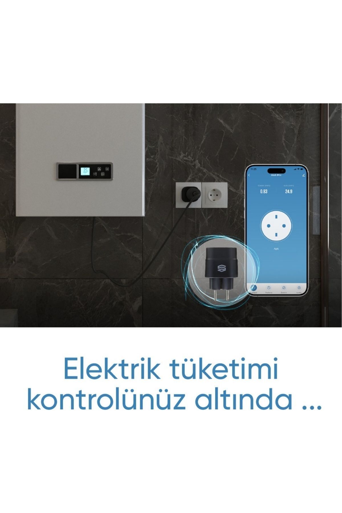 Şımart Akıllı Wi-fi Priz Zaman Ayarlı, Akım Korumalı, Uzaktan Kontrol