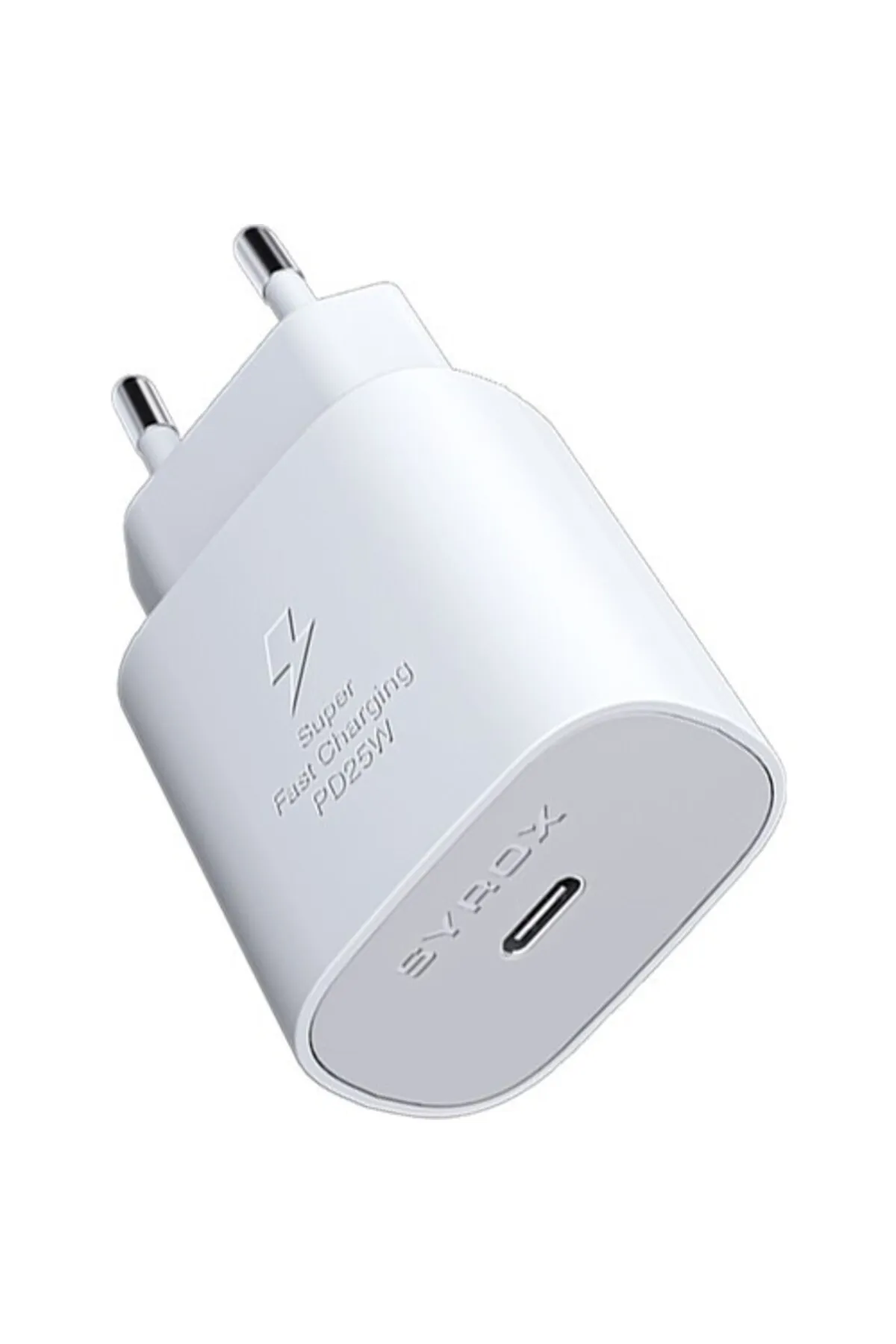 Syrox Alcatel 3X 2020 uyumlu 25W Type-C çıkışlı 25W Adaptör+Type-c Kablolu iki ucu