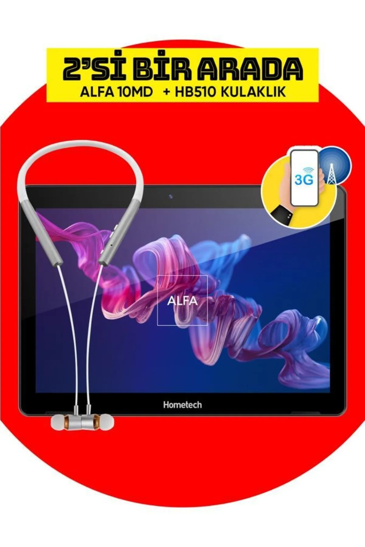 Hometech Alfa 10 Md 3g Simkartlı 10 Inç Ekran 2gb Ram 32gb Hafıza Buluetooth Kulaklık Hediyeli