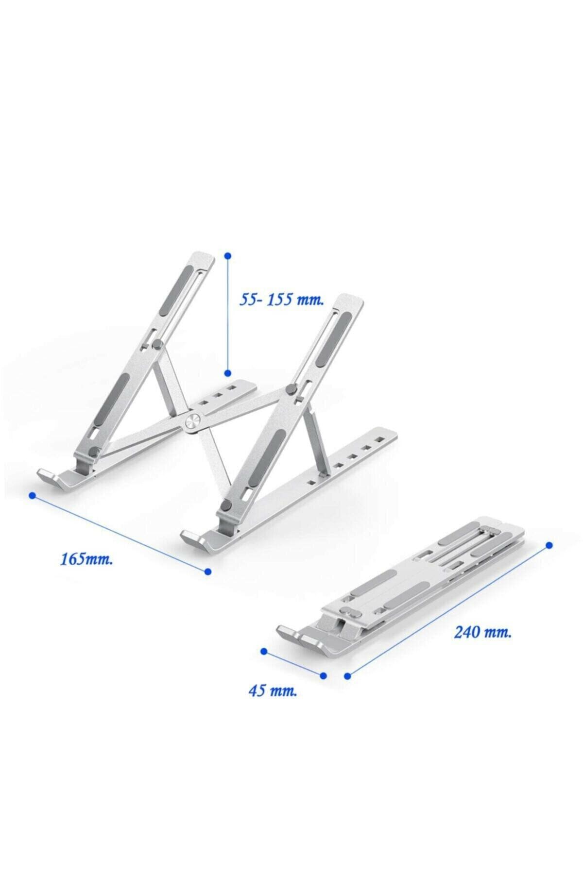 Genel Markalar Aliminyum Ayarlı Laptop Macbook Notebook Güncel Yükseltici Tutucu Dizüstü Masaüstü Stand