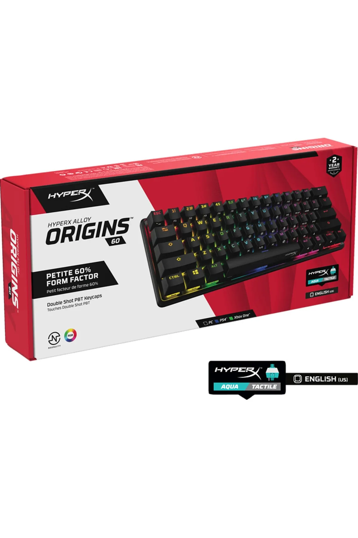 HyperX Alloy Origins 60 Aqua Switch Mekanik Kablolu Klavye Siyah