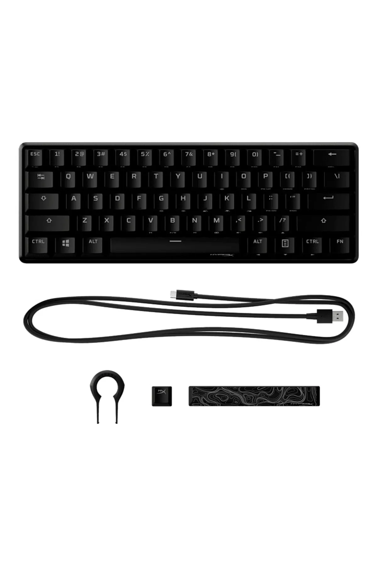 HyperX Alloy Origins 60 Aqua Switch Mekanik Kablolu Klavye Siyah