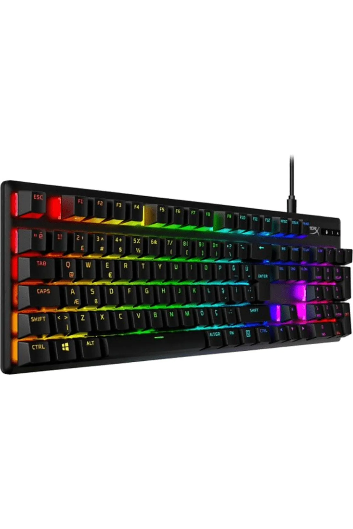 HyperX Alloy Origins RGB PBT Mekanik Kablolu Oyuncu Klavyesi (TR Layout) Siyah 639N3AA#AB8