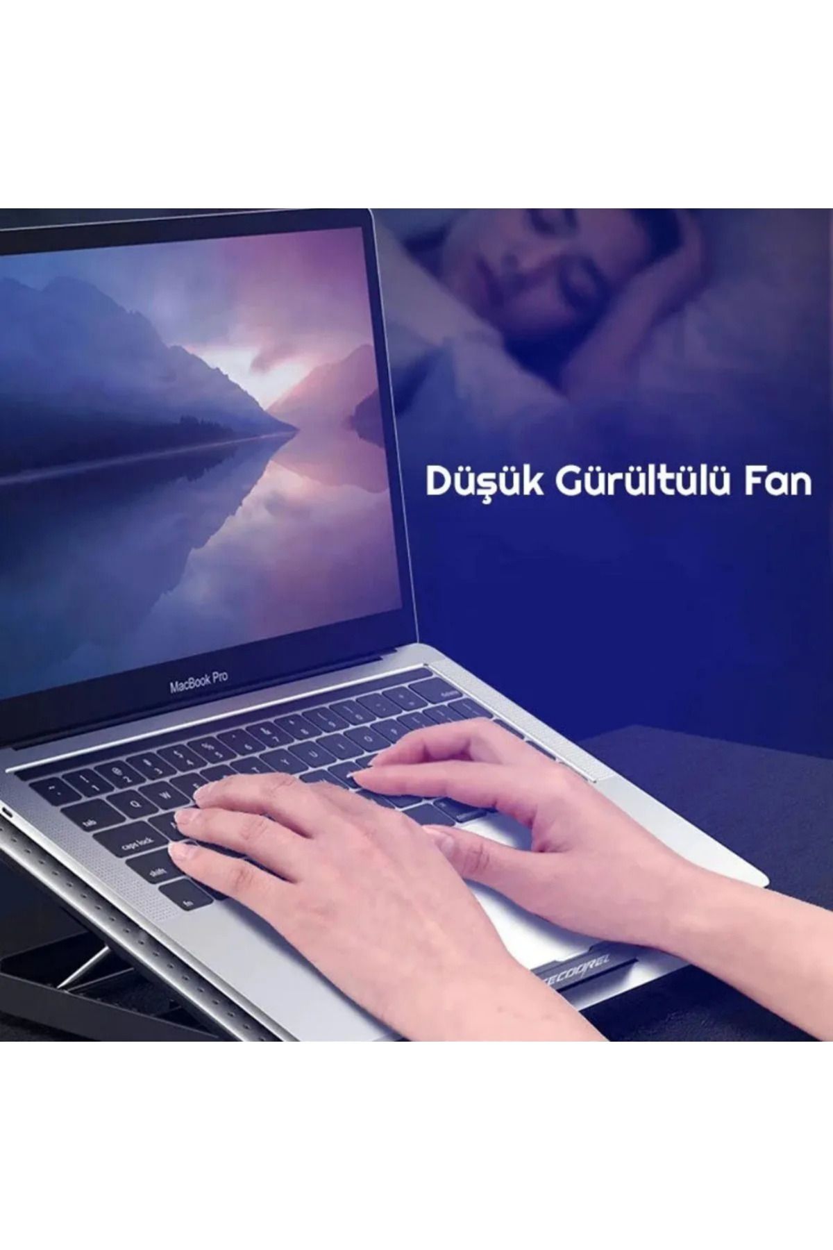 Kendineal Alüminyum Notebook Soğutucu | 17'' Hız Ayarlı - 7 Seviye Stand | Çift USB Ergonomi