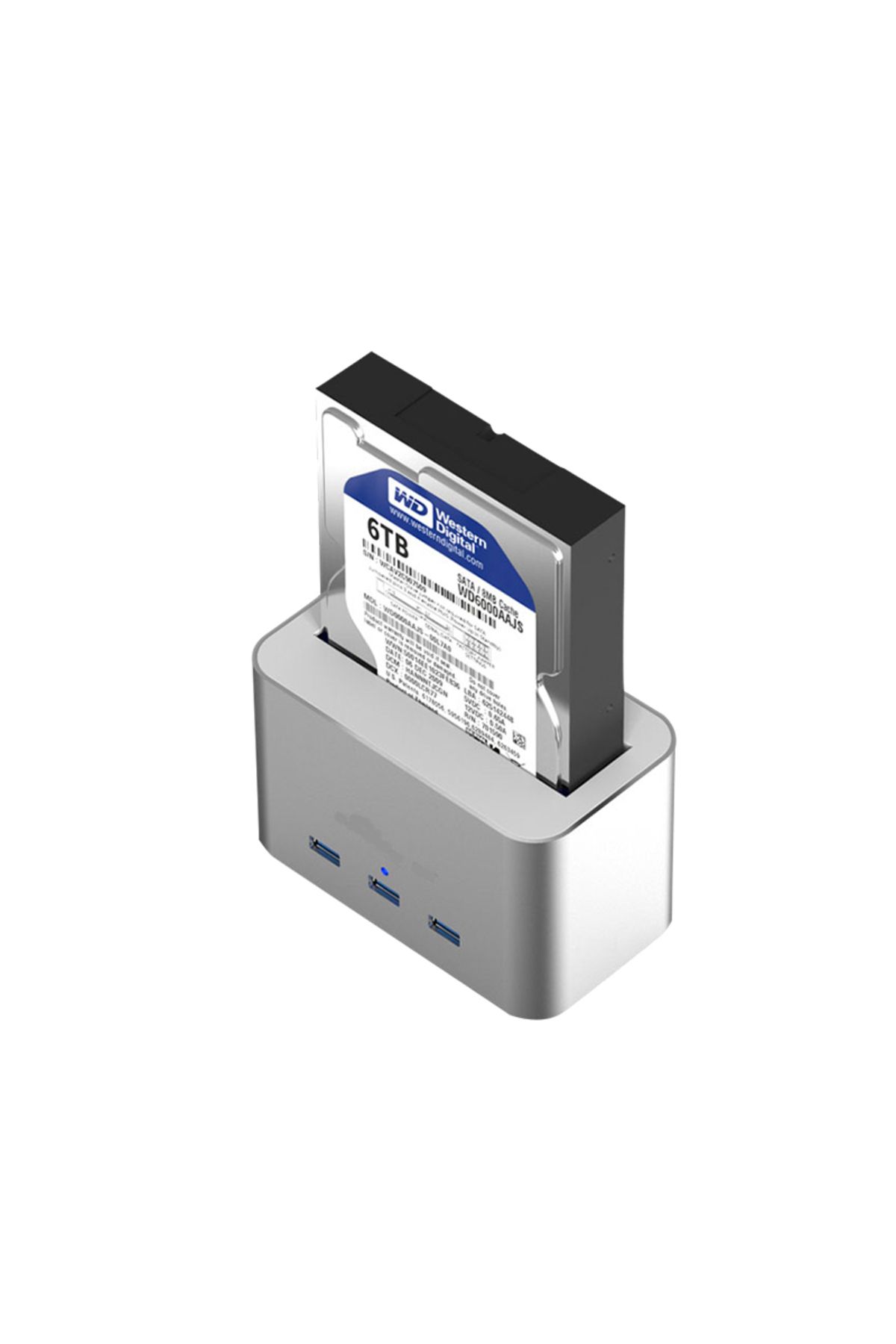 Codegen Alüminyum Usb3.0 3.5"-2.5" Hdd Sata 3 Port Usb Hub Dock Istasyonu