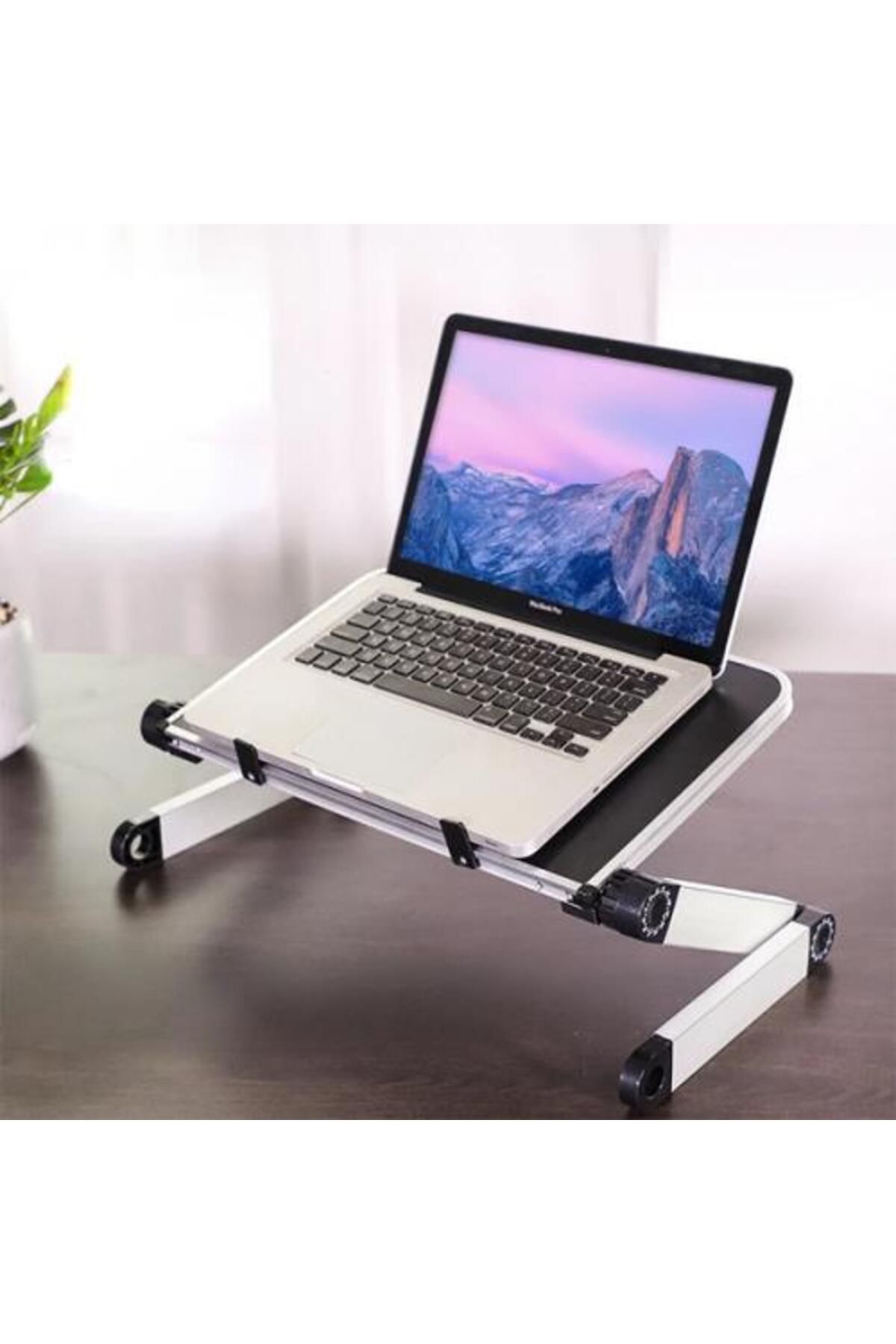 coofbe Alüminyum Yükseklik Ayarlı Katlanabilir Laptop Sehpası Notebook Macbook Standı Dizüstü Laptop