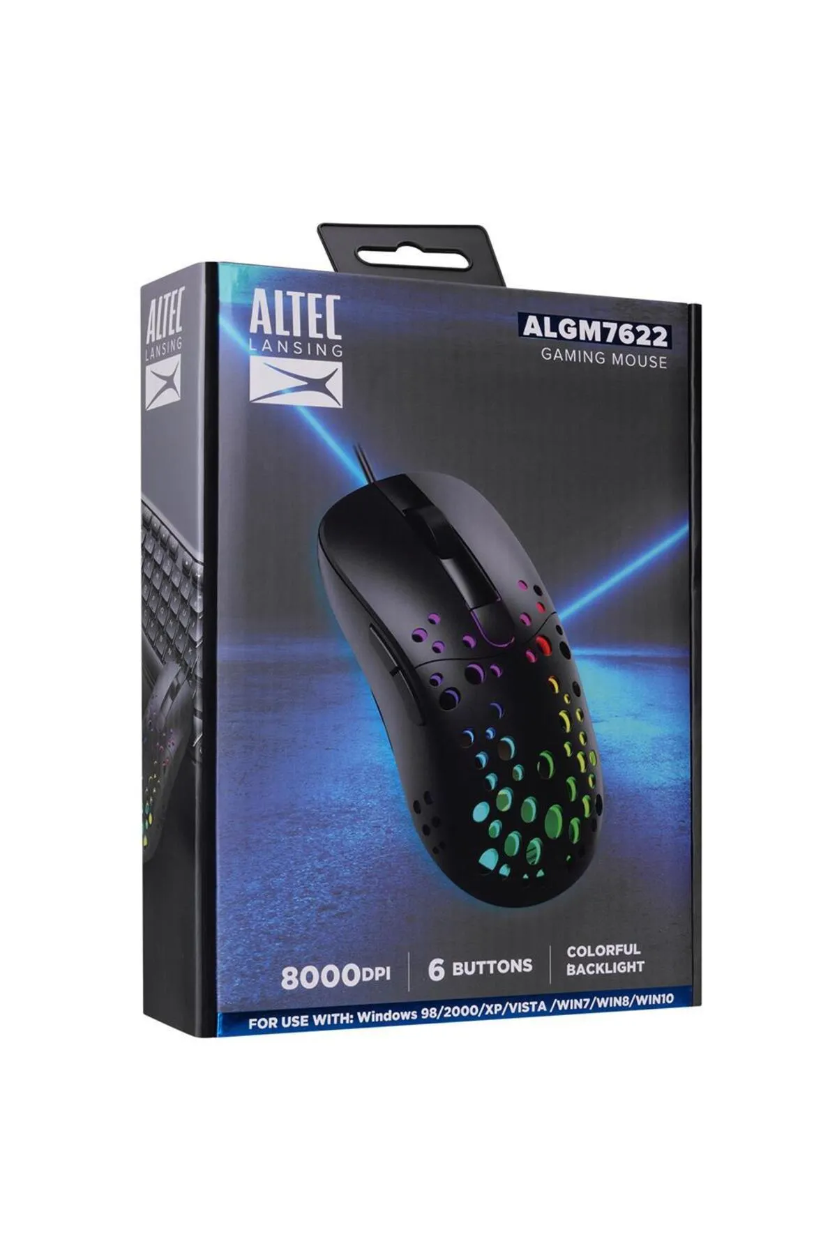 Genel Markalar ALTEC LANSİNG ALGM7622 BEYAZ USB KABLOLU 6 TUŞLU RENKLİ LED IŞIKLI 8000DPI GAMİNG OYUNCU MOUSE