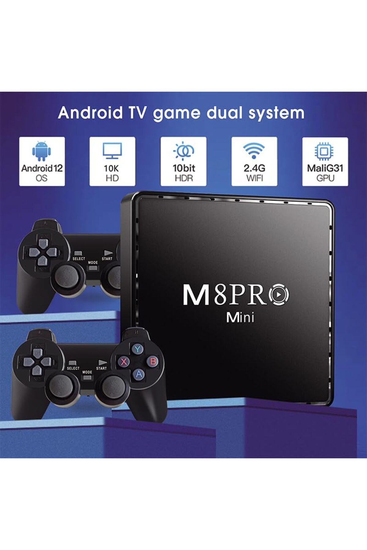 bella markt Android Tv Box 2.4g 10k Ultra Hd 2gb Ram 64gb Hafıza 10000 Retro Oyunlu Konsol