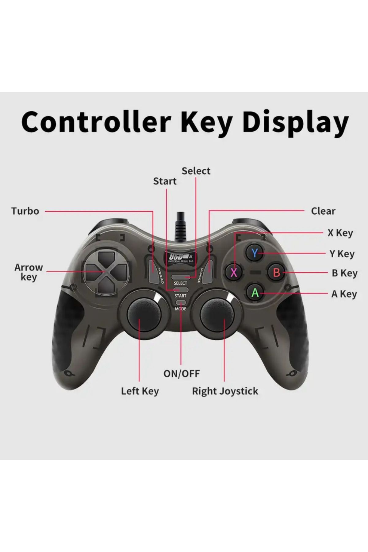 SKYLOONG Ape Usb Joystick Gamepad Oyun Kolu Pc Bilgisayar Laptop Uyumlu