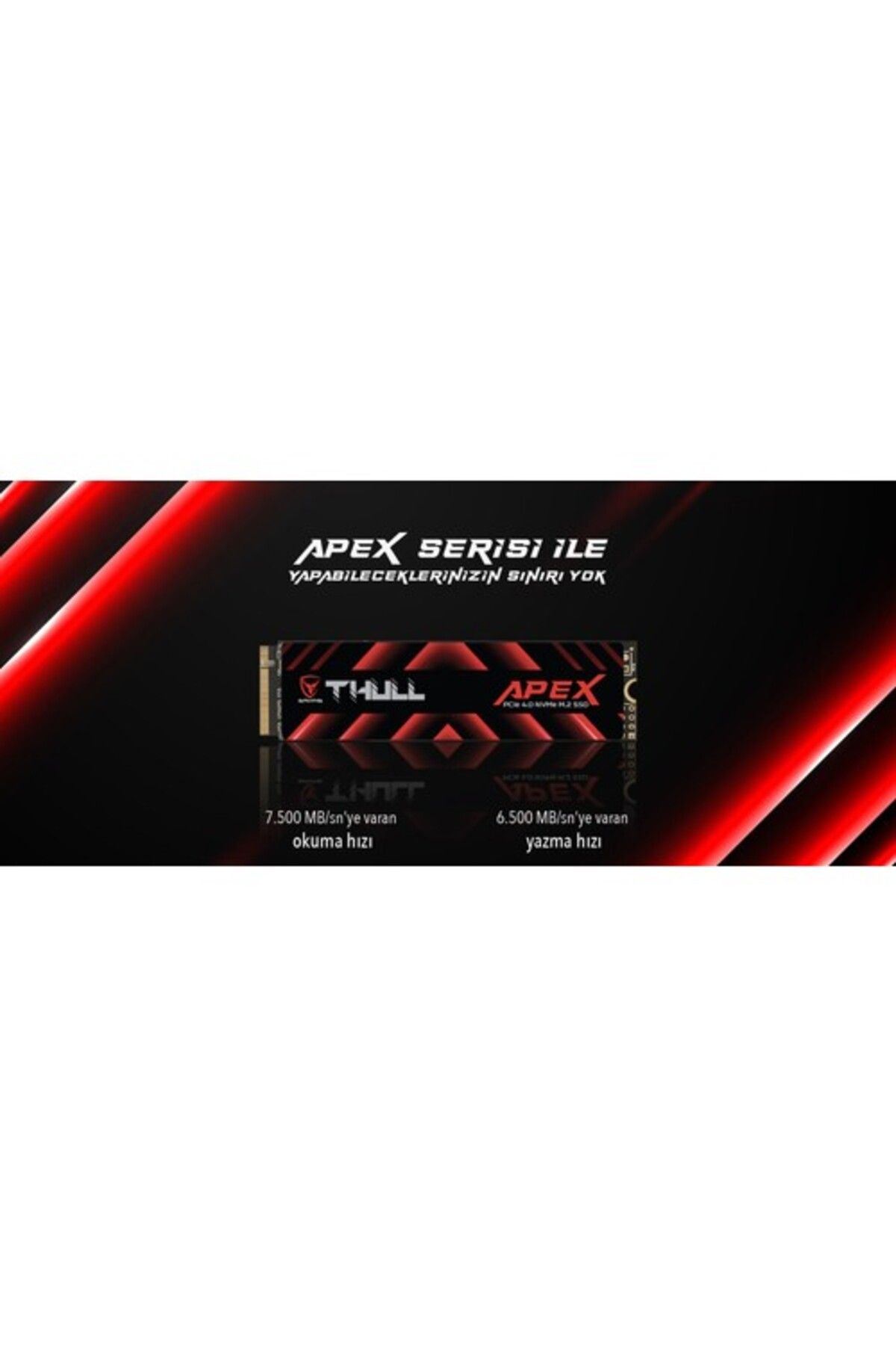 Thull Apex 1tb Gen4 M2 Nvme Pcıe G4x4 7500-6500mb/s Thl-m2pcıe-apxg4x4/1tb