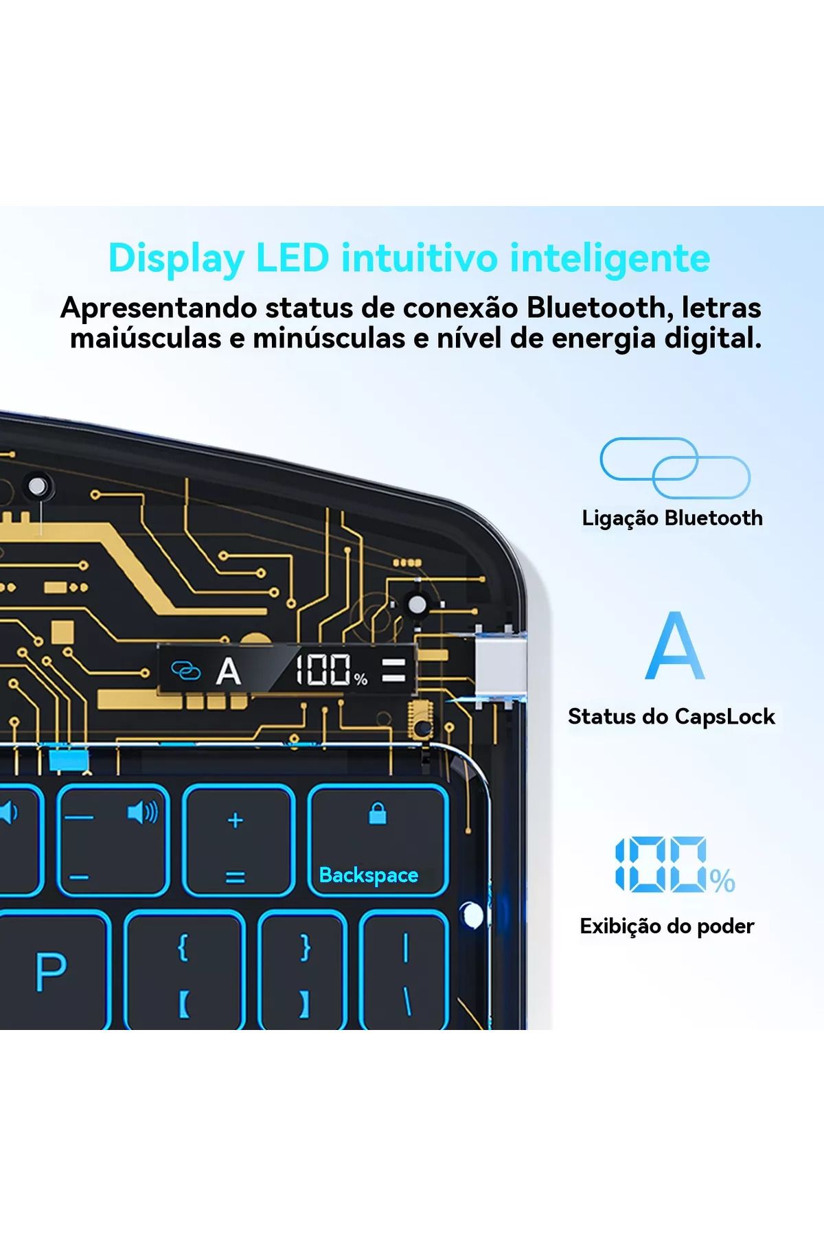 Fogy Apple Air M2 11 6.Nesil 2024 Uyumlu yeni 360 Dönebilen Klavye Mag Touchpad Klavyeli kılıf