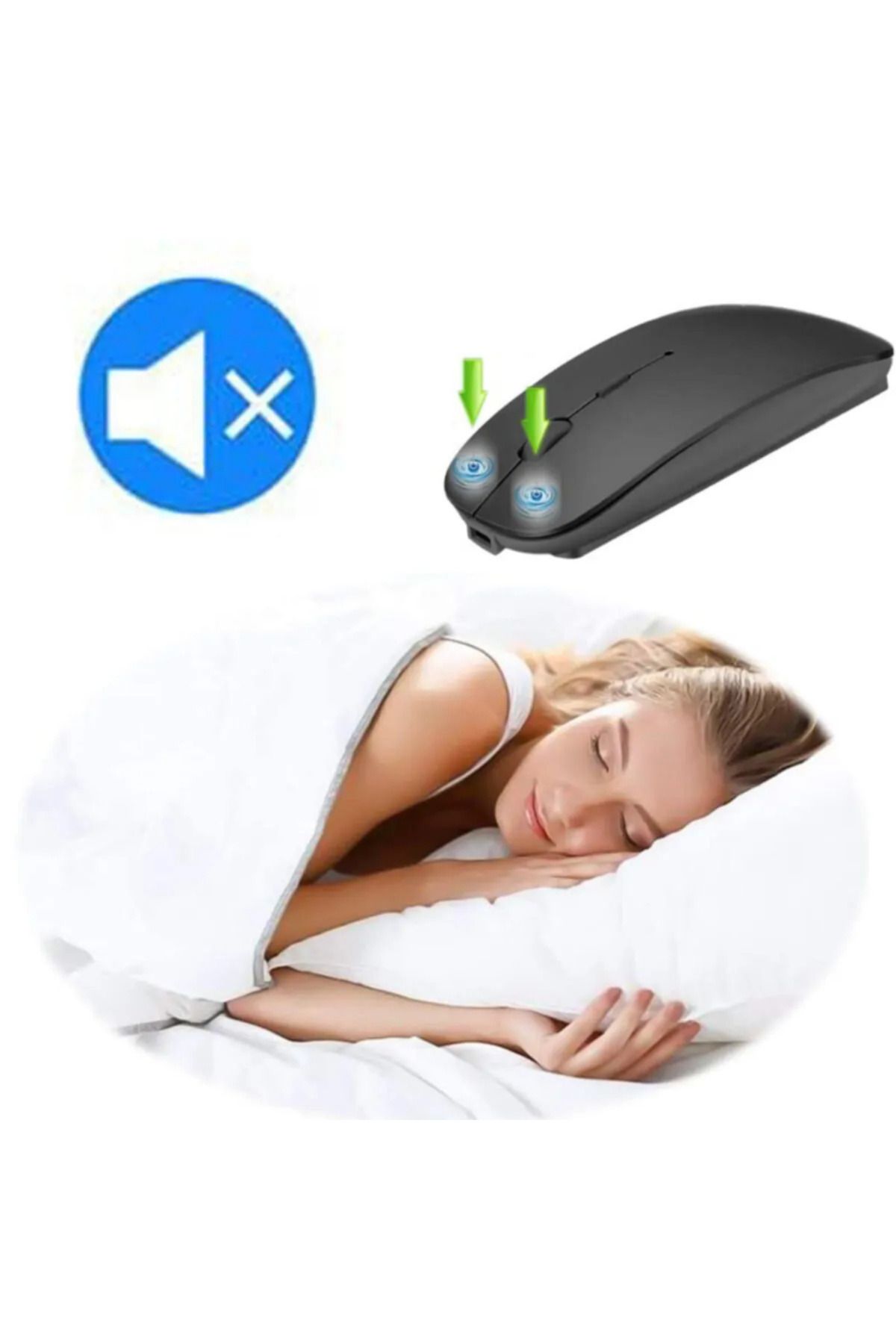 Kendineal Şarjlı Kablosuz Bluetooth Sessiz Mouse - Bilgisayar ve Dizüstü İçin Şarj Edilebilir Tasarım