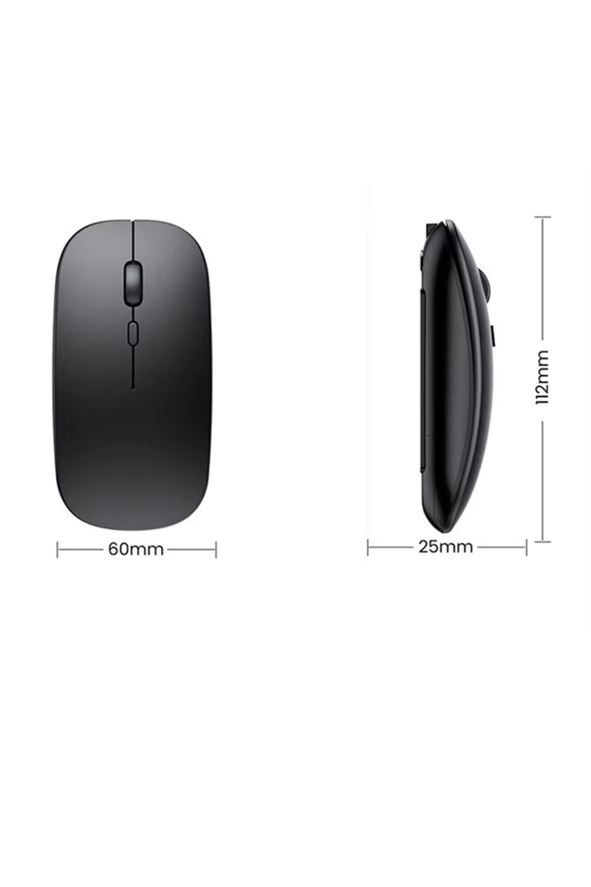 JUNGLEE ŞARJLI MOUSE 2.4GHZ USB WİRELESS VE BLUETOOTH LU SESSİZ FARE İOS ANDROİD TABLET TELEFON UYUMLU