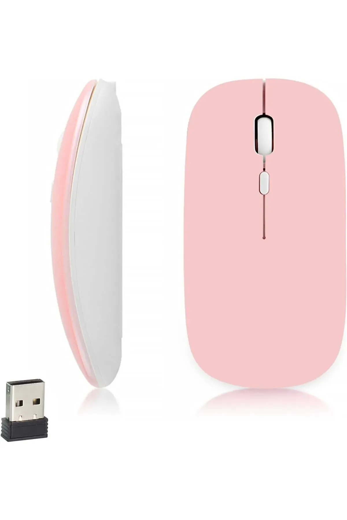 TEKNOMATİK ŞARJLI MOUSE 2.4GHZ USB WİRELESS VE BLUETOOTH LU SESSİZ FARE İOS ANDROİD TABLET TELEFON