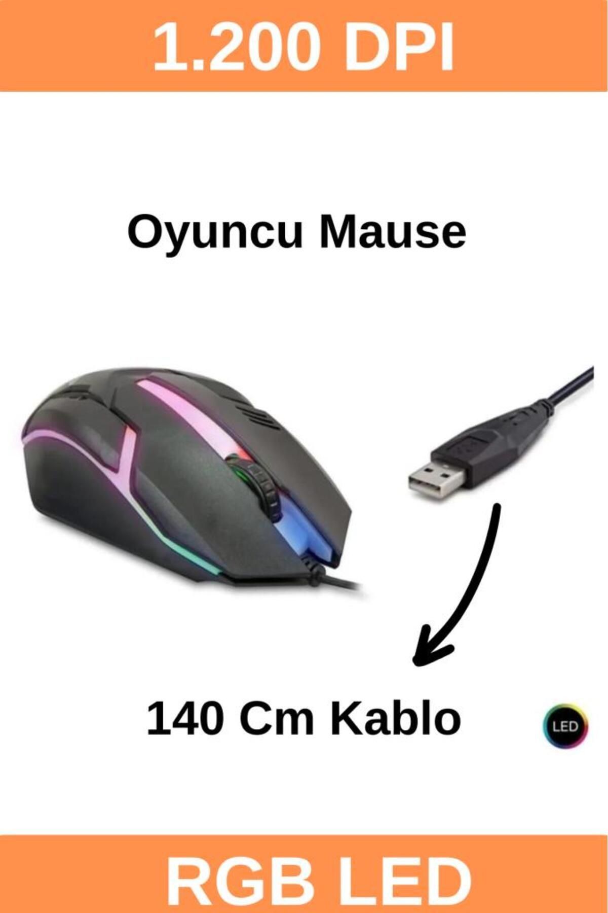 Genel Markalar Art002 X01 Kablolu Oyuncu Mouse 1200Dpi Işikli 8733-3D Bernami Yeni